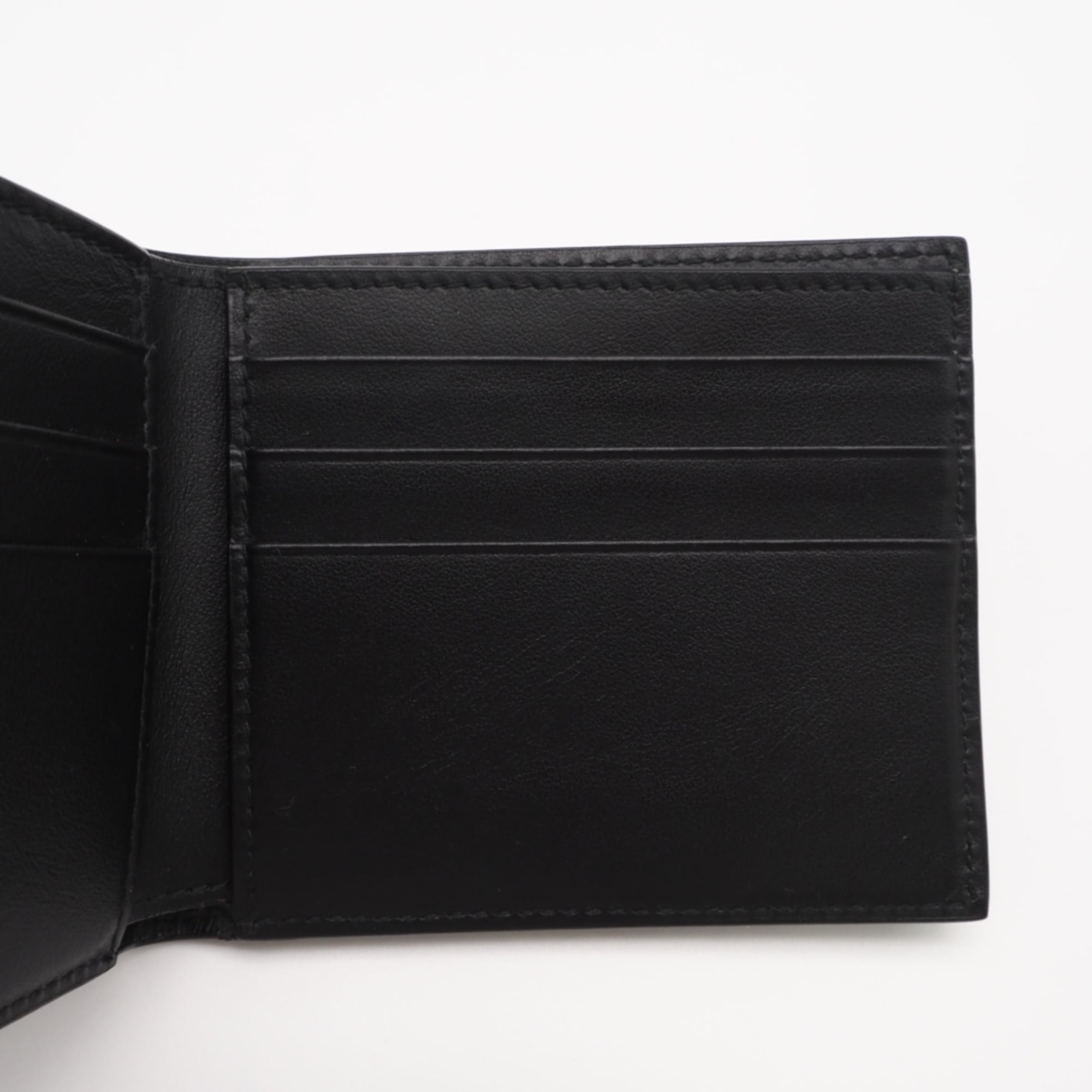 Bottega Veneta Black Leather Wallet (Bi-Fold) (Pre-Owned)