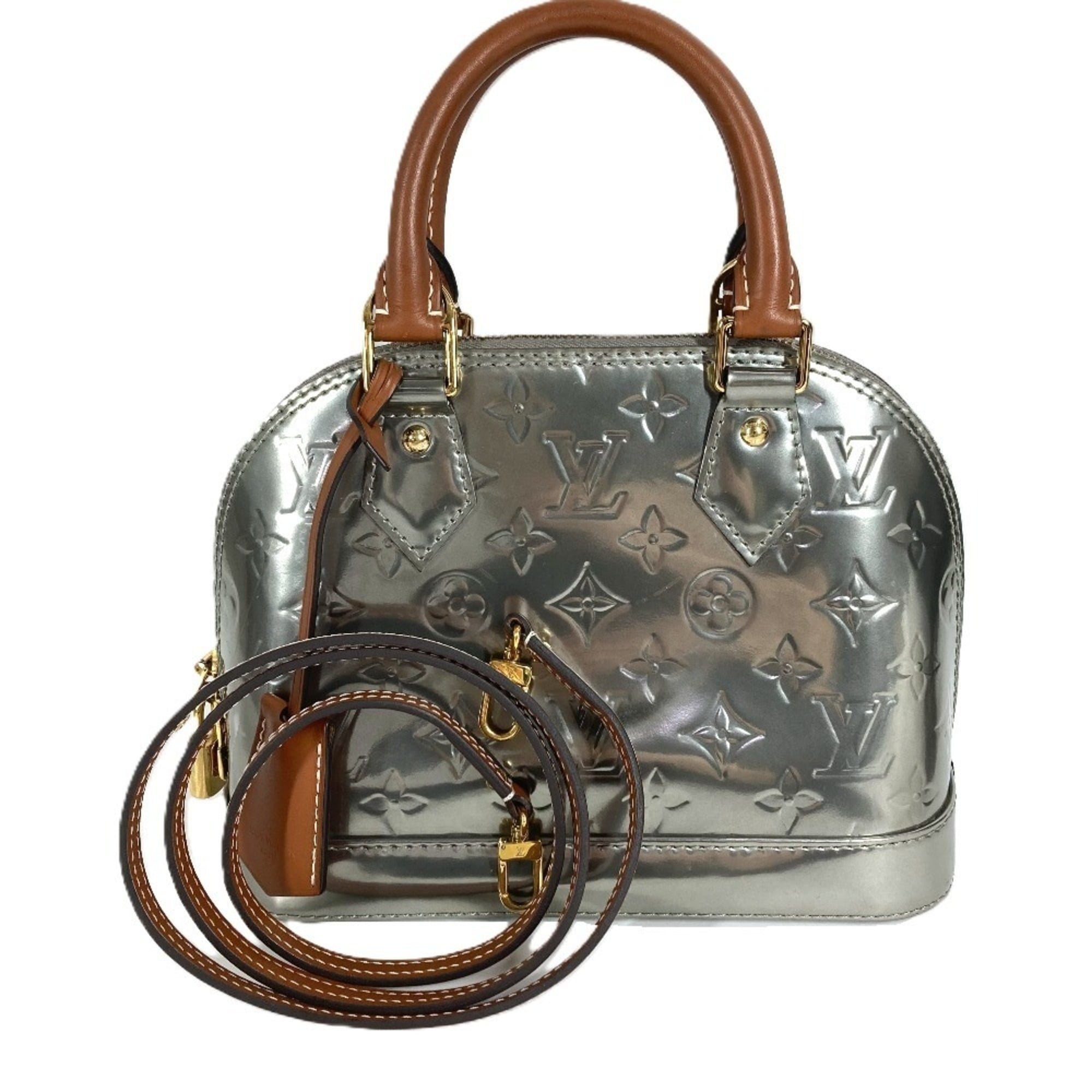 Louis Vuitton Monogram Vernis Argent Silver Monogram Vernis Handbag Shoulder Bag Tote Bag (Pre-Owned)