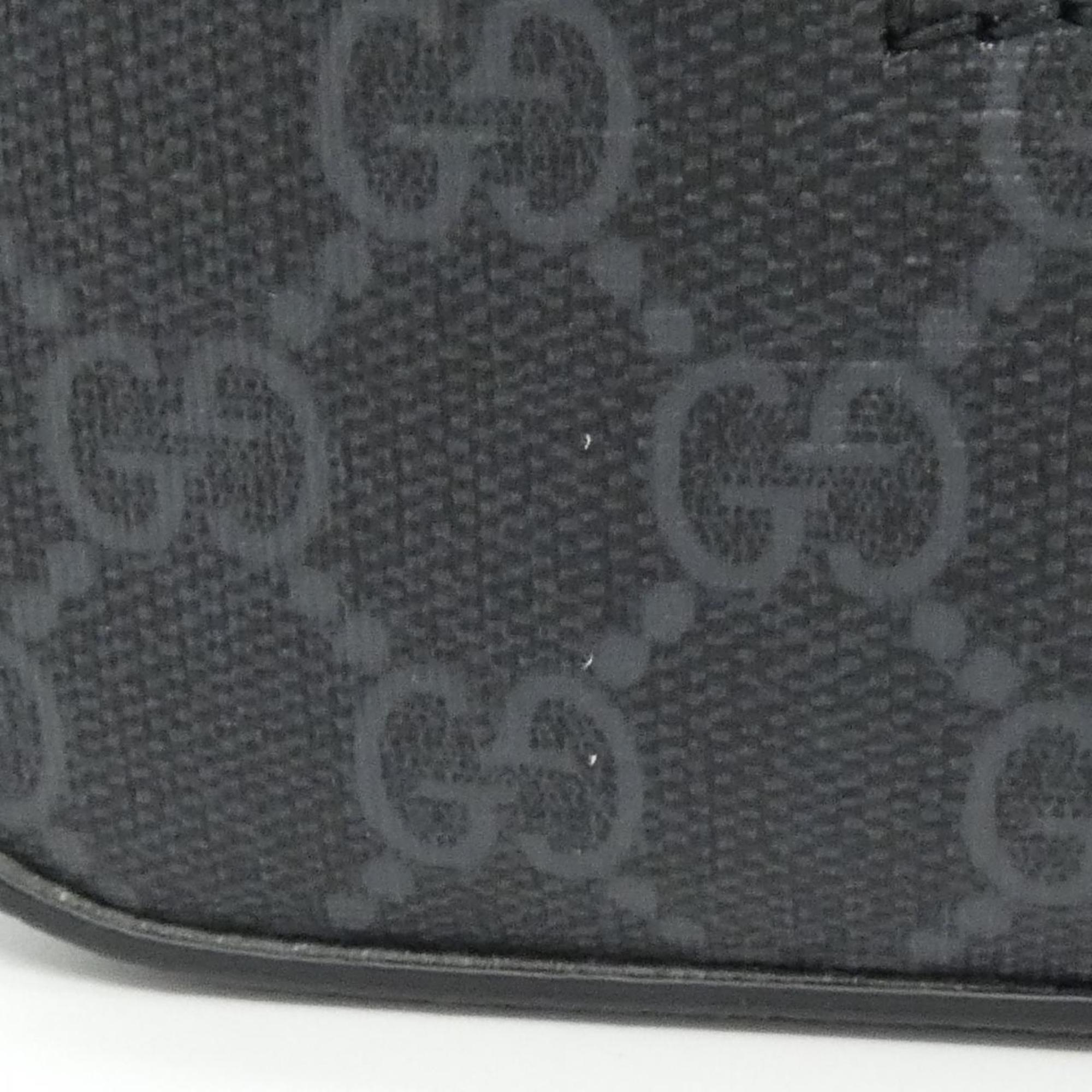 Gucci Black Gray Gg Supreme Canvas Clutch Bag Pouch (Pre-Owned)