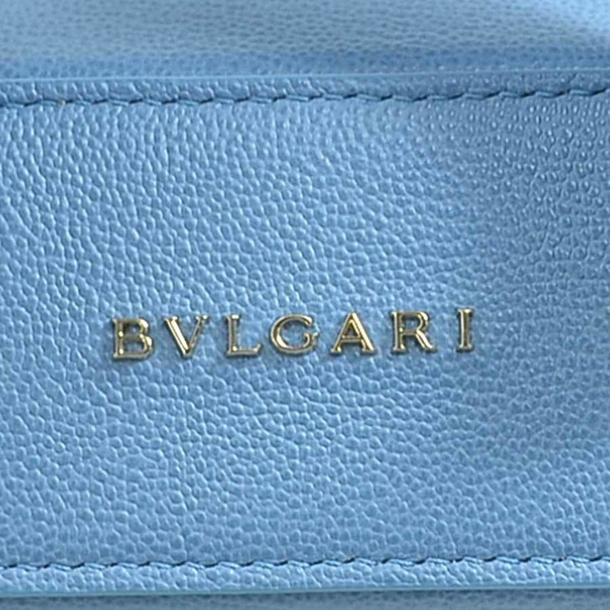 Bvlgari Blue Leather Handbag Shoulder Bag Vanity Bag (Pre-Owned)