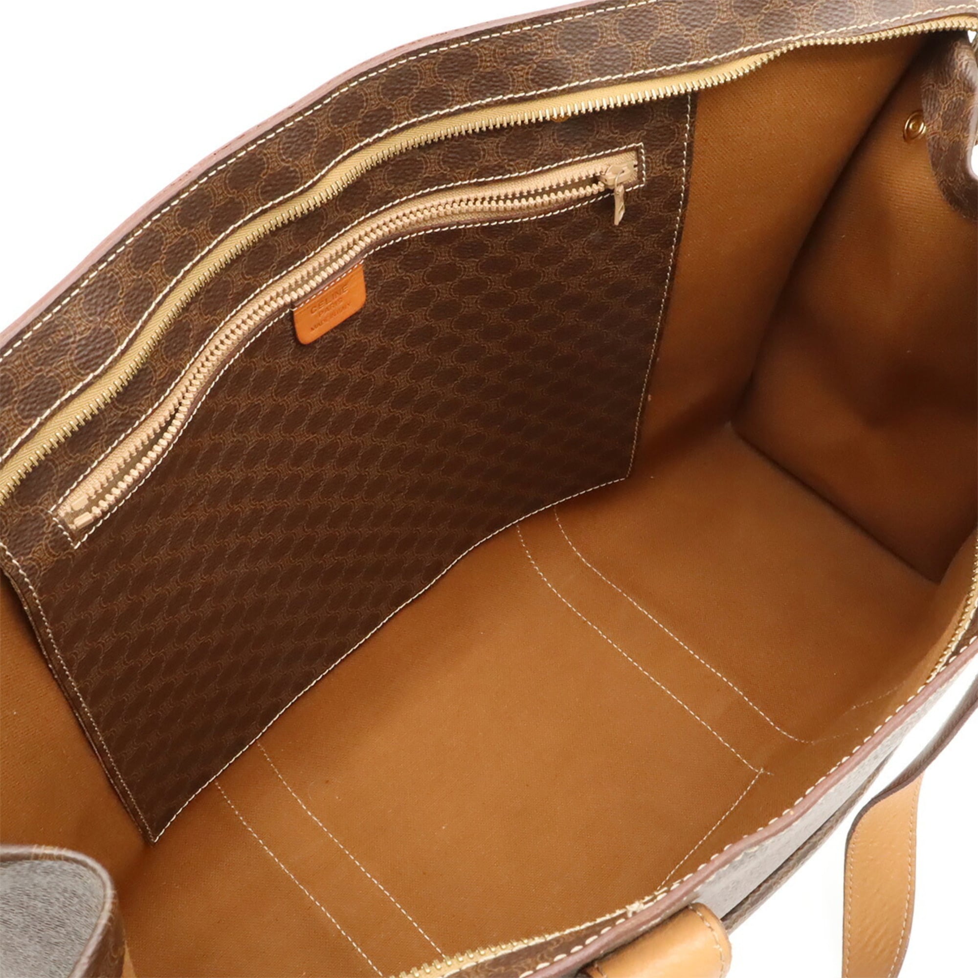 Celine Brown Dark Brown Pvc Leather Shoulder Bag Tote Bag (Pre-Owned)