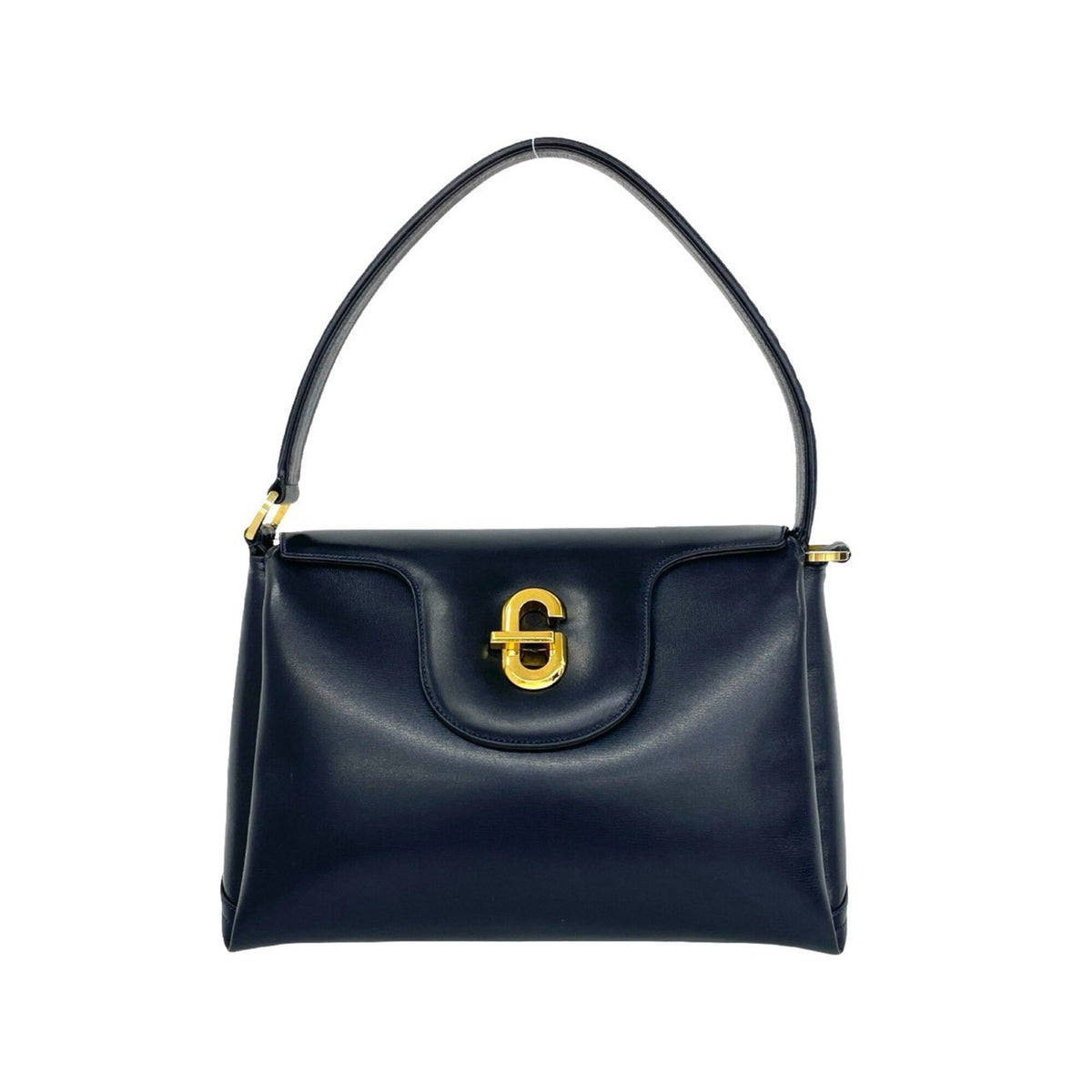 Gucci Navy Leather Handbag (Pre-Owned)