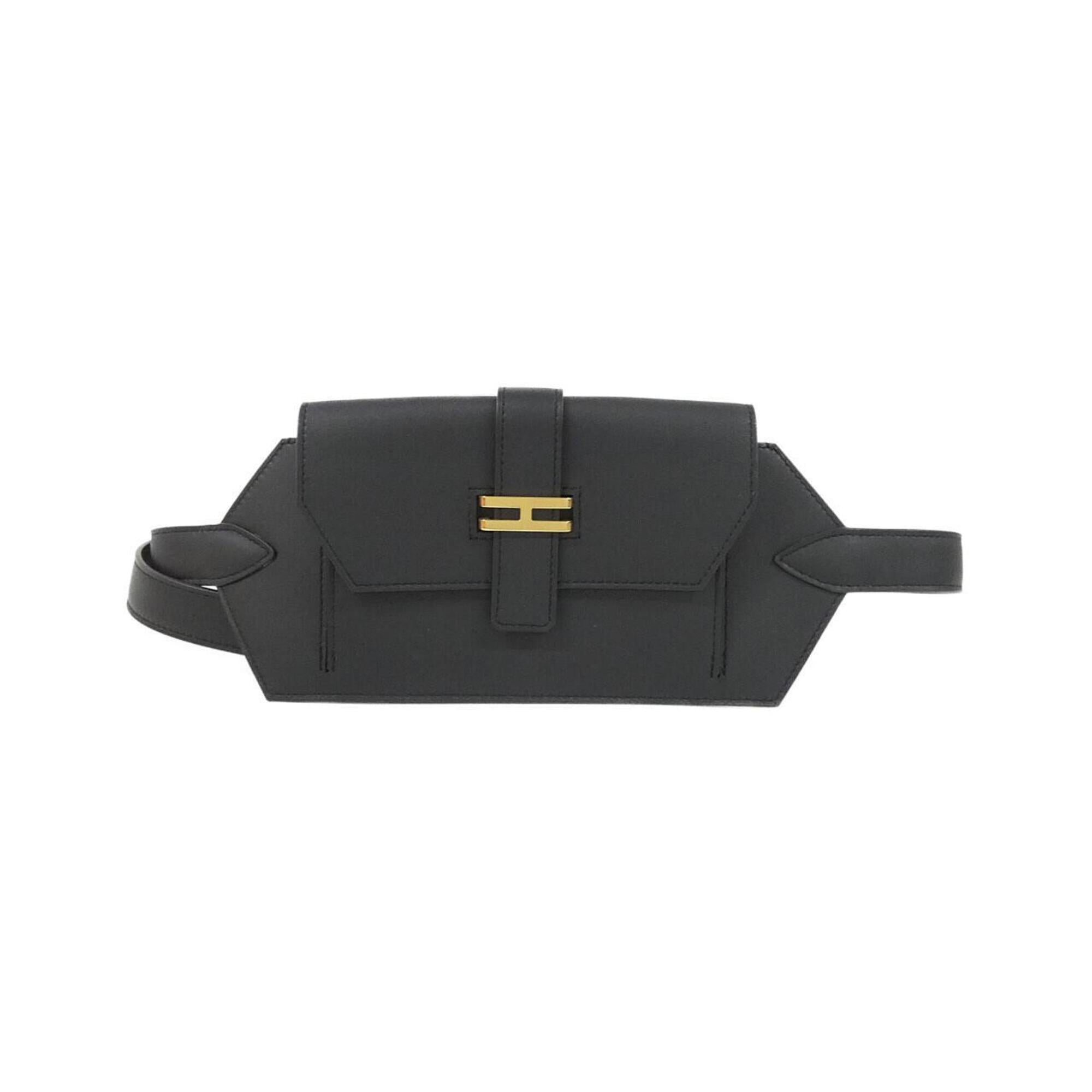Hermes Black Swift Leather Fanny Pack (Pre-Owned)