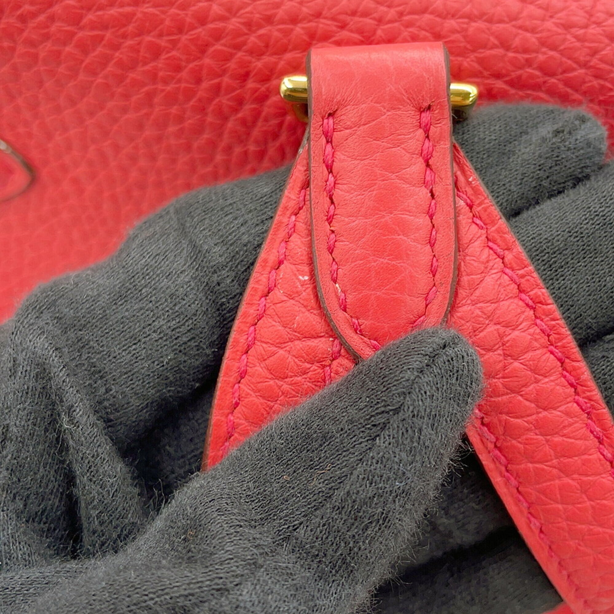 Hermes Red Color Togo Leather Backpack (Pre-Owned)