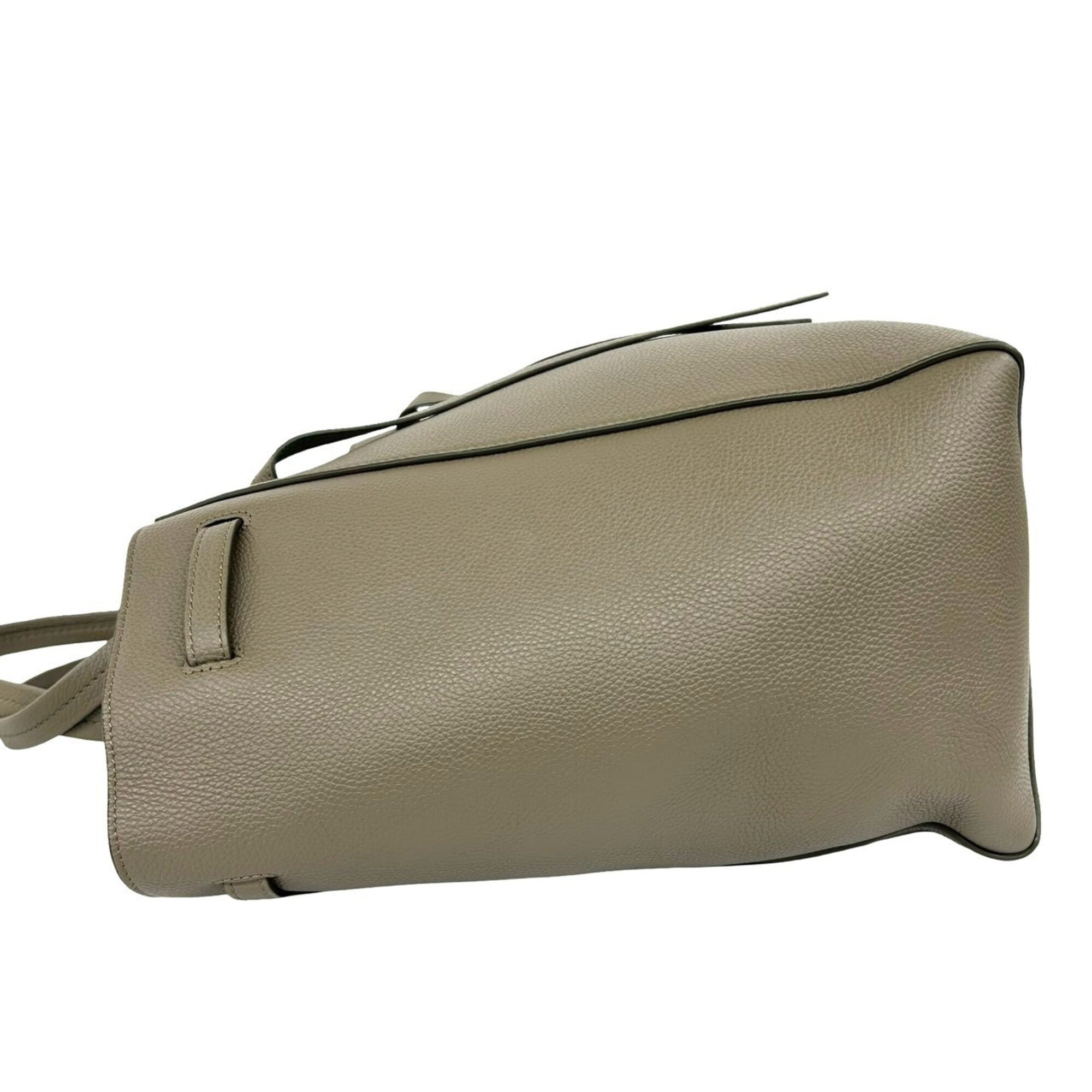 Celine Beige Leather Shoulder Bag Tote Bag (Pre-Owned)