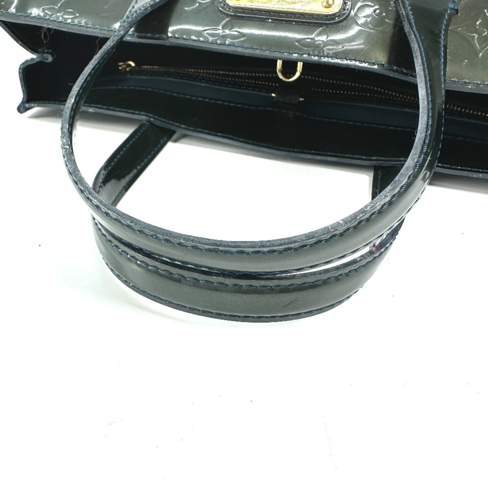 Louis Vuitton Monogram Vernis Blue Nuit Green Monogram Vernis Handbag Tote Bag (Pre-Owned)