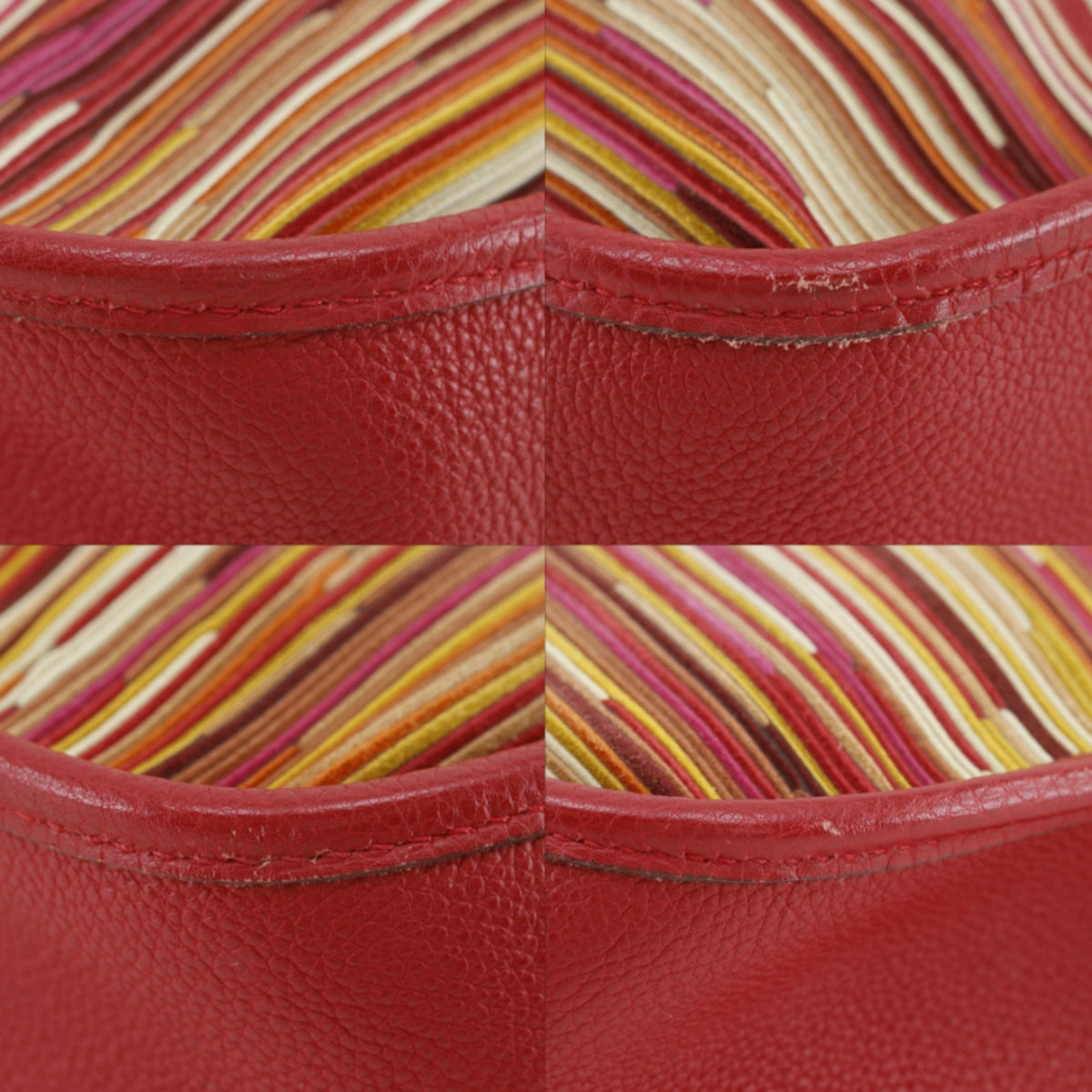 Hermes Evelyne Red Color Vibrato Leather Shoulder Bag (Pre-Owned)