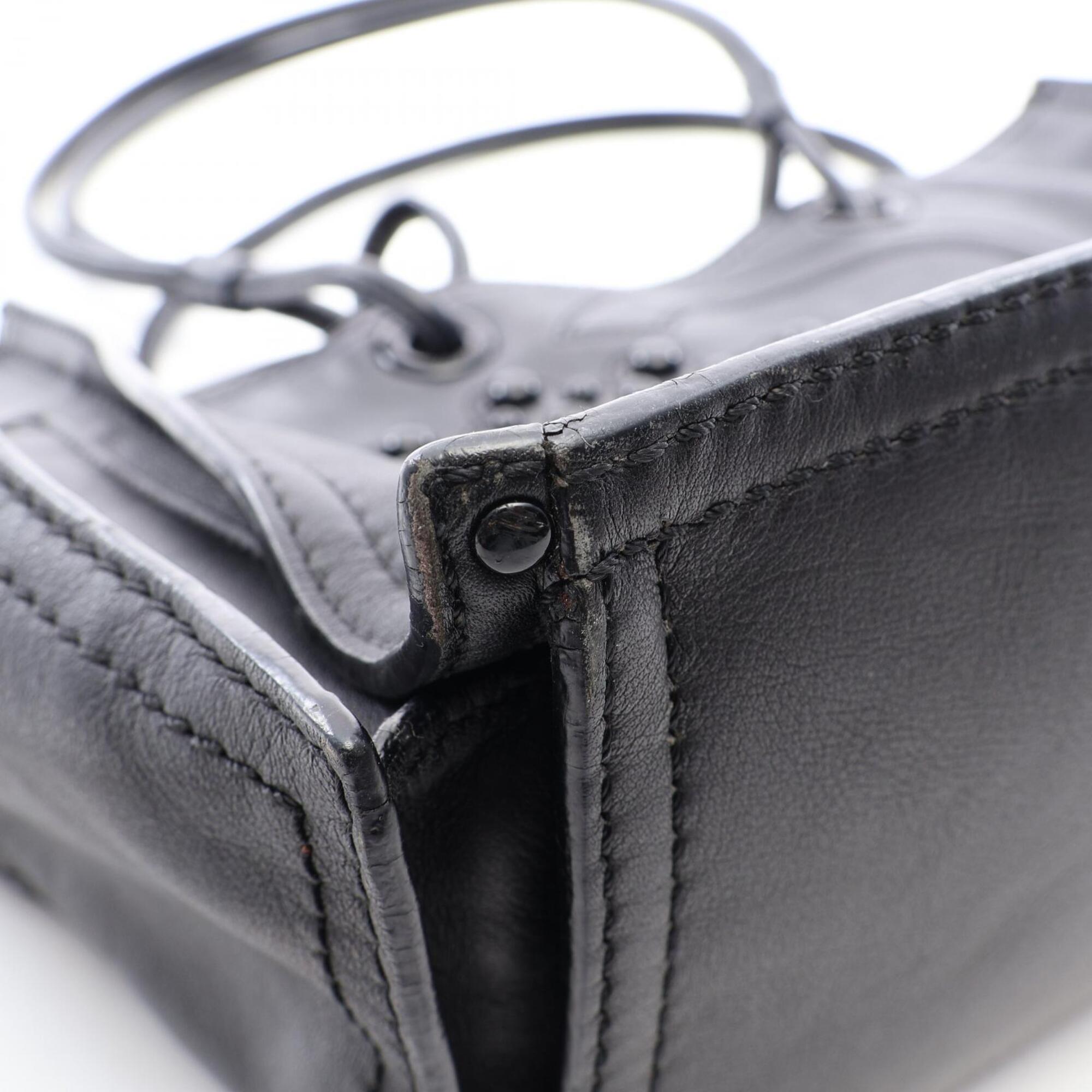 Loewe Black Leather Handbag Tote Bag (Pre-Owned)