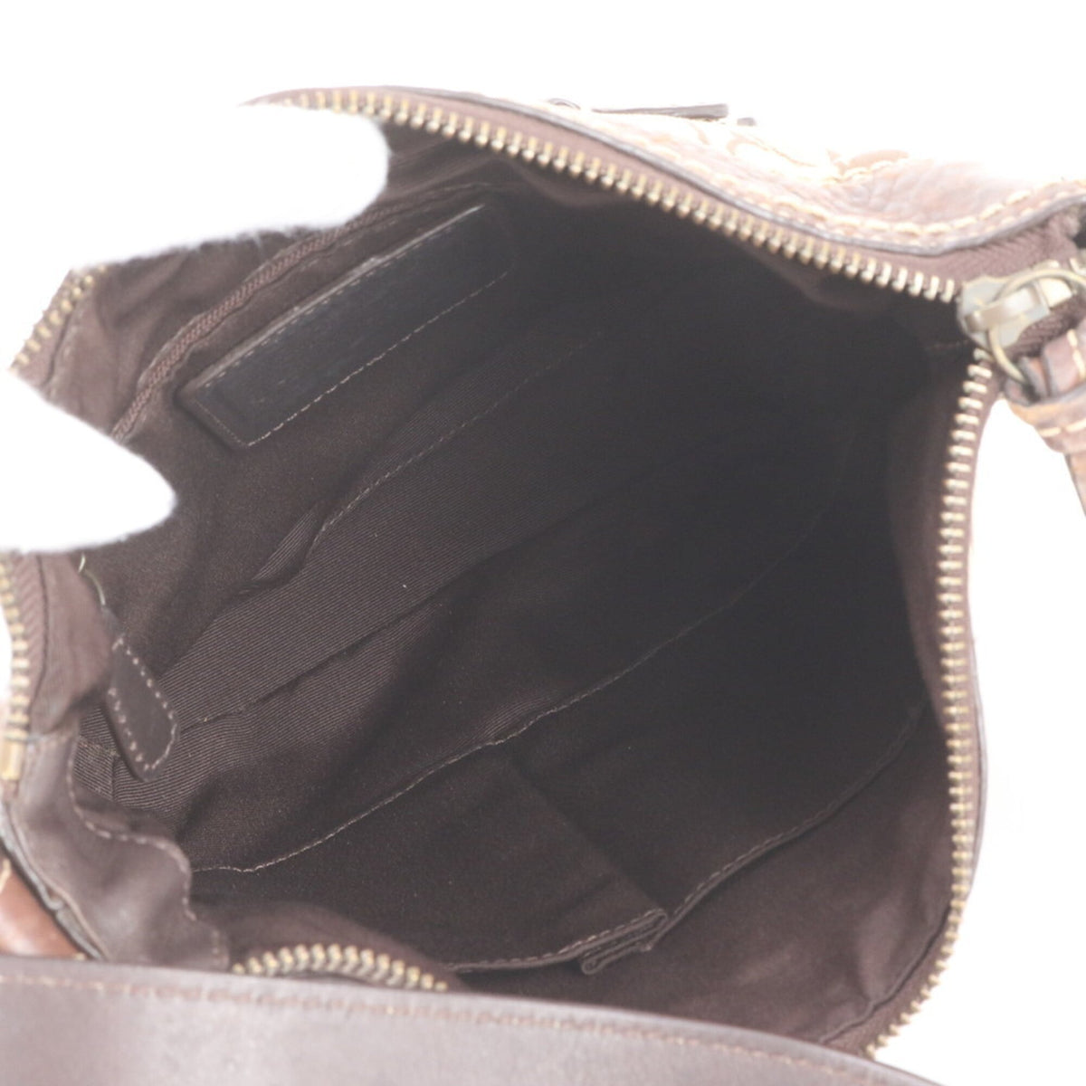 Coach Beige Brown Leather Canvas Crossbody Bag Handbag Shoulder Bag Tote Bag (Pre-Owned)