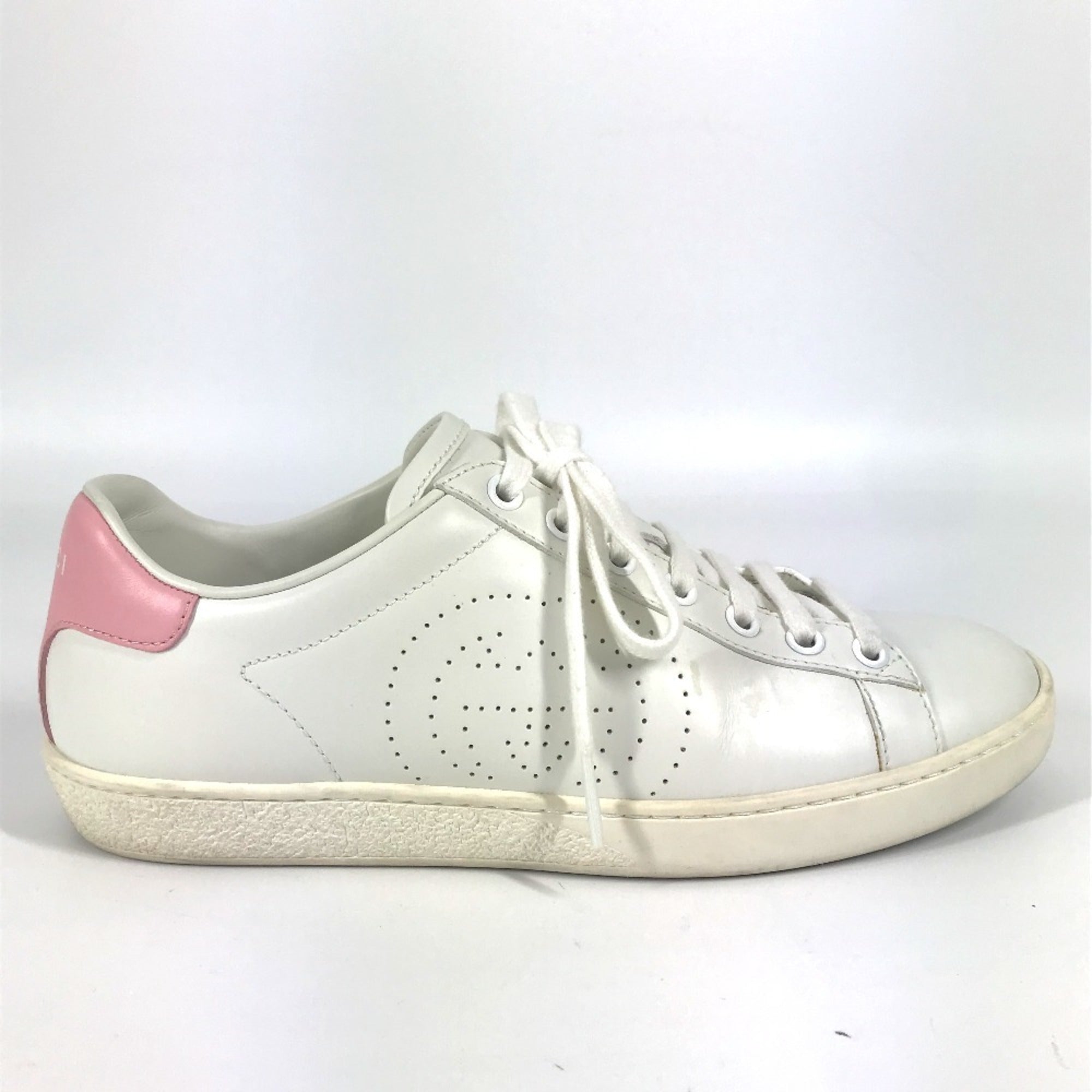 Gucci Pink White Sneakers (Pre-Owned)