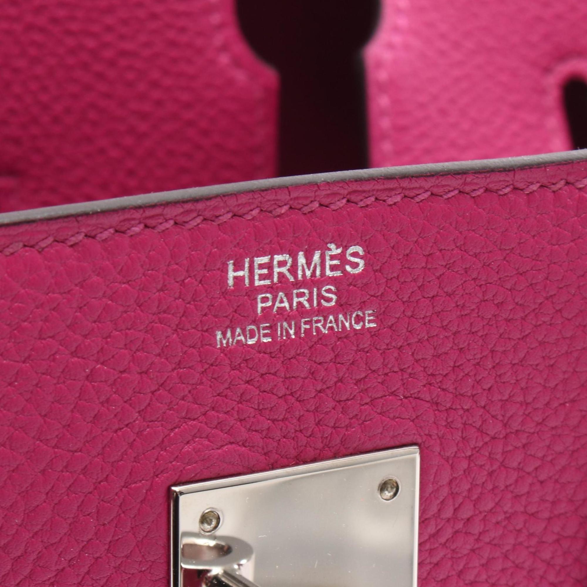 Hermes Pink Leather Handbag (Pre-Owned)