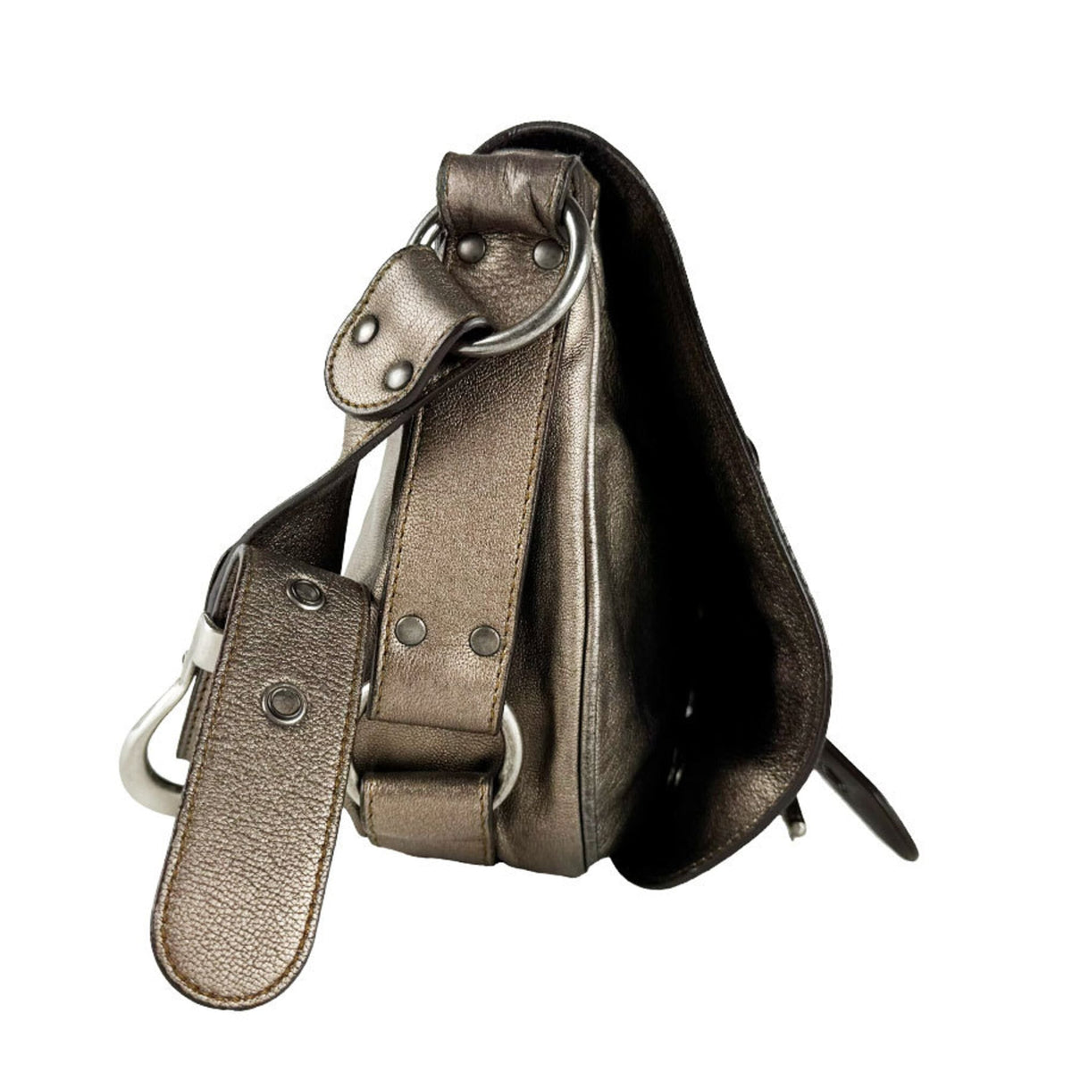 Christian Dior Gold Leather Shoulder Bag (Pre-Owned)
