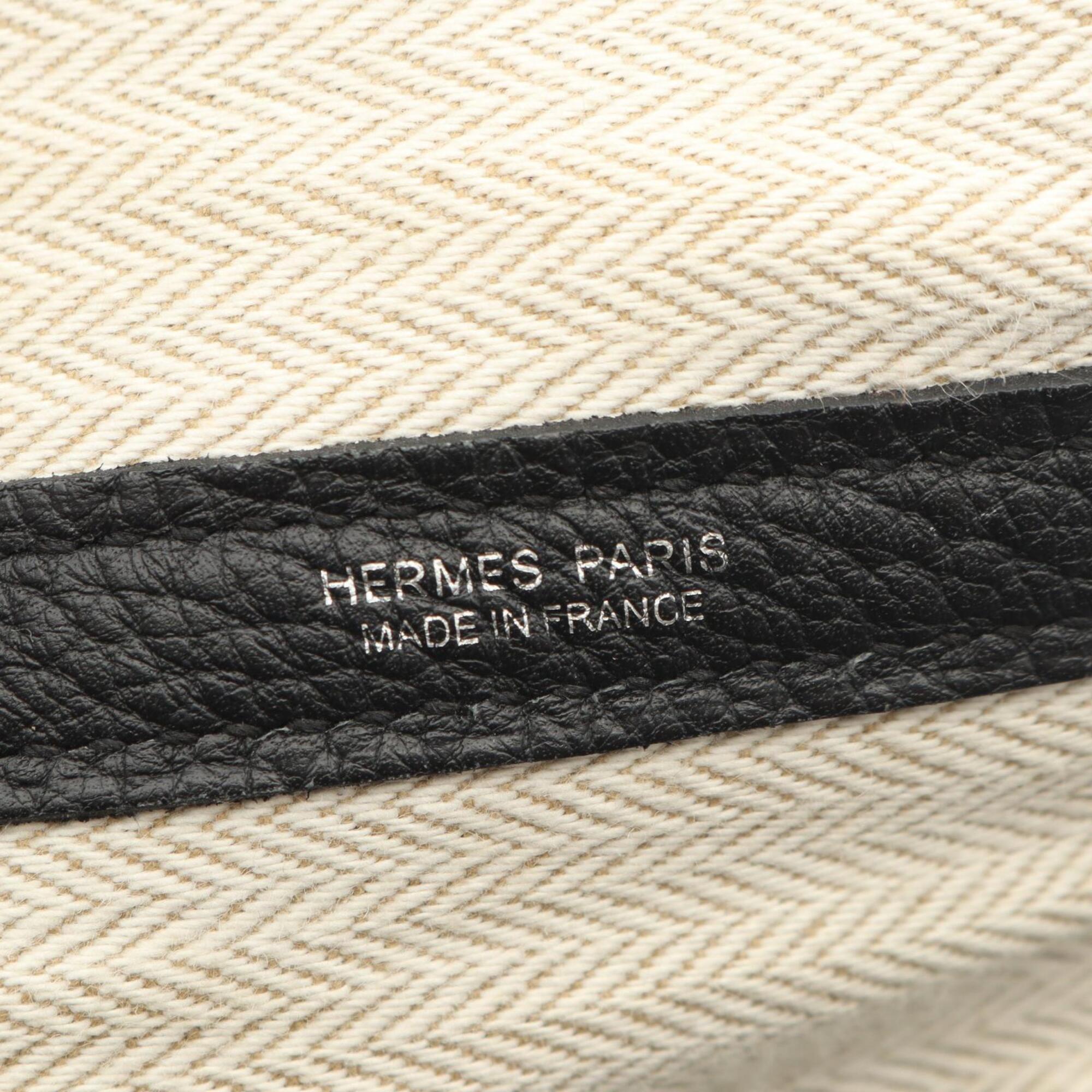 Hermes Black Negonda Leather Handbag Tote Bag (Pre-Owned)
