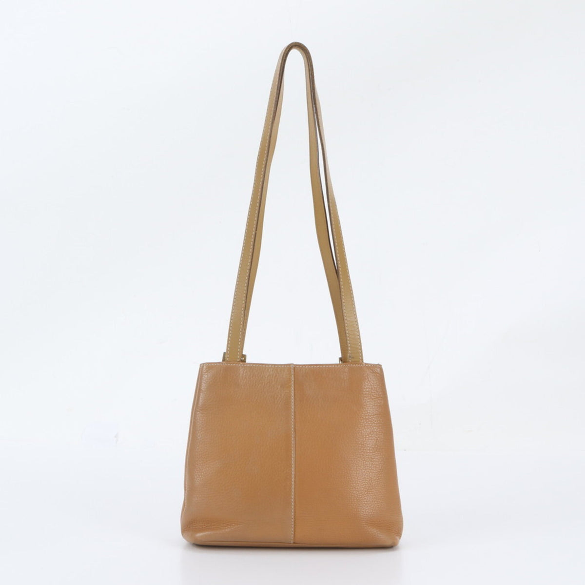 Burberry Camel Leather Handbag Shoulder Bag Tote Bag (Pre-Owned)
