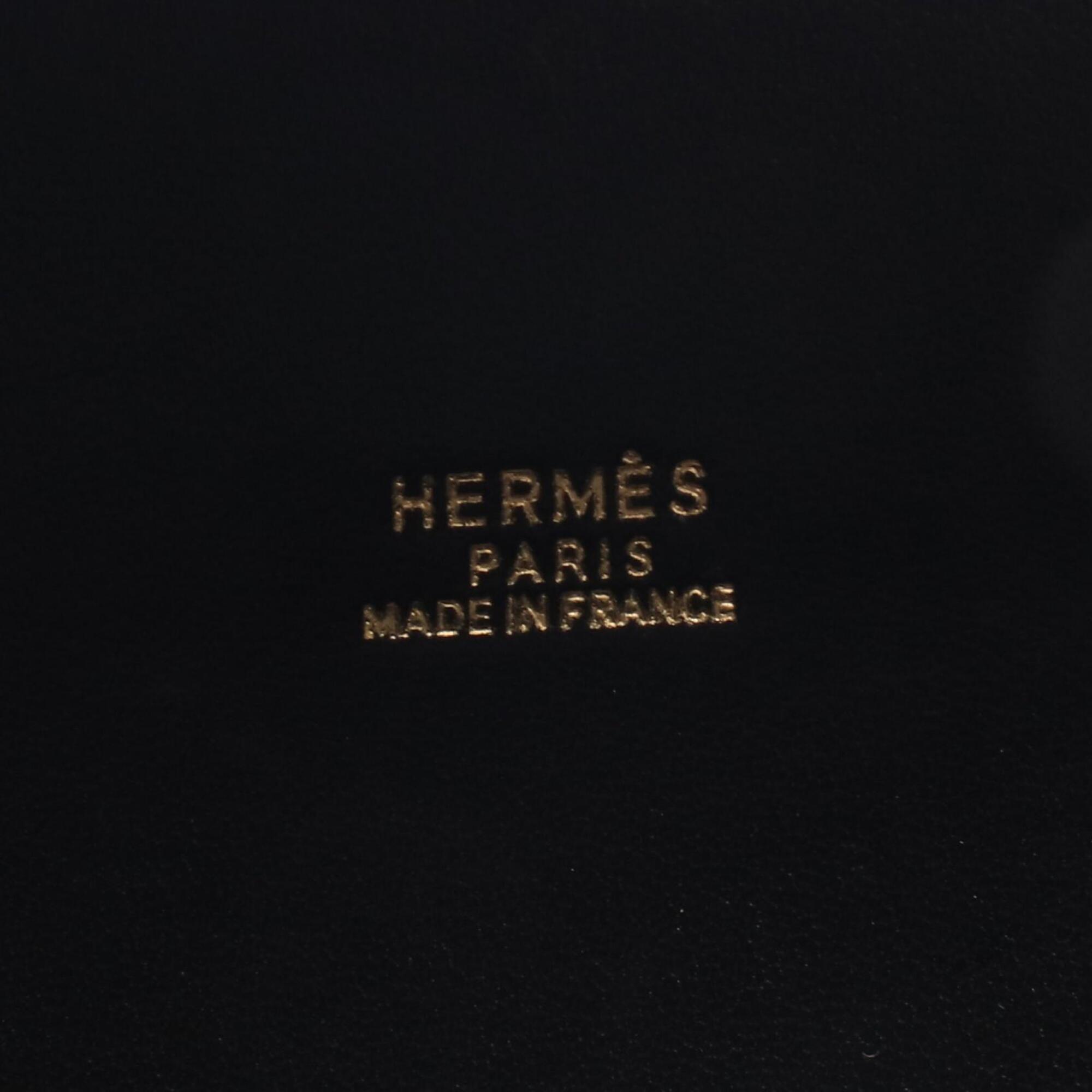 Hermes Black Box Calf Leather Handbag (Pre-Owned)