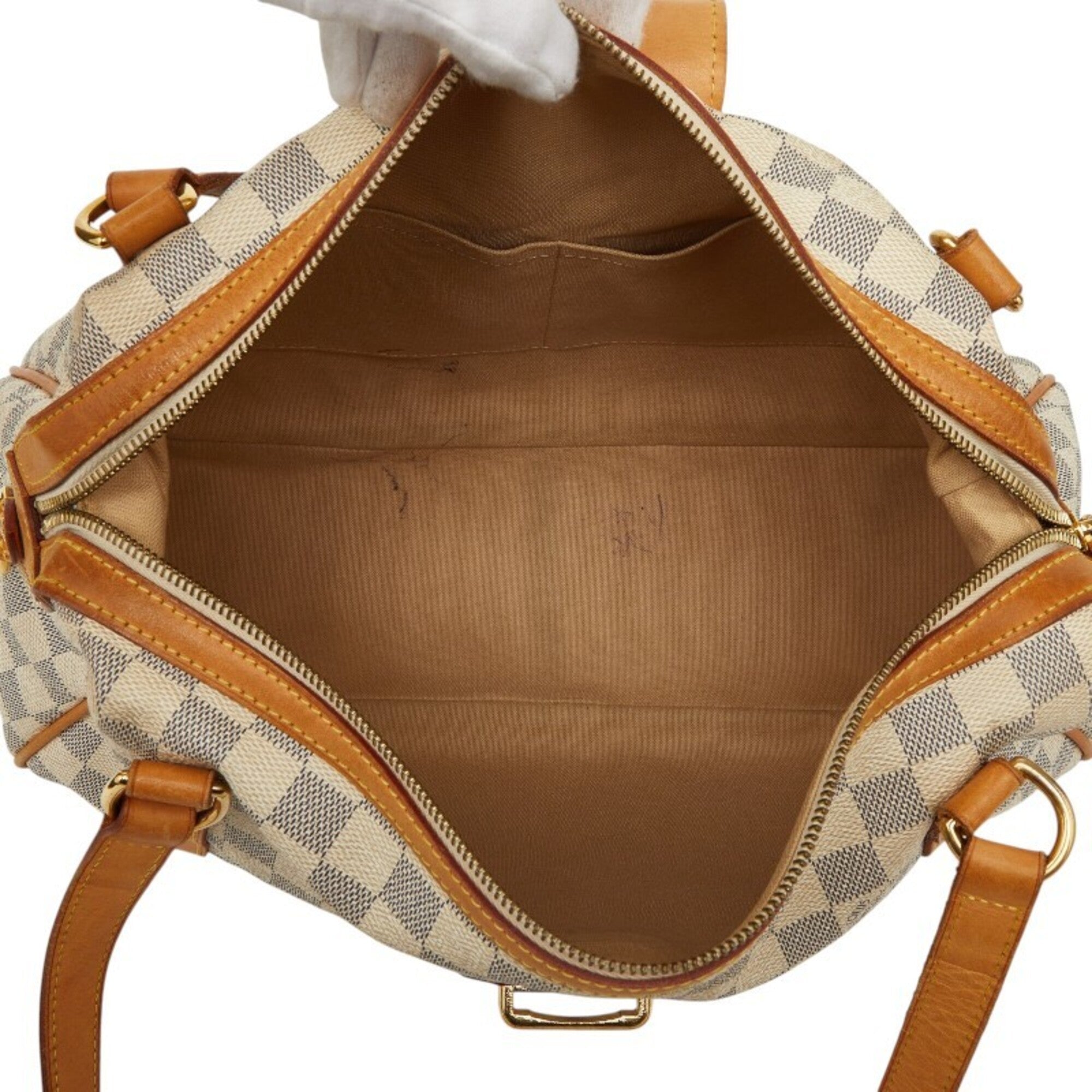 Louis Vuitton White Pvc Leather Shoulder Bag Tote Bag (Pre-Owned)