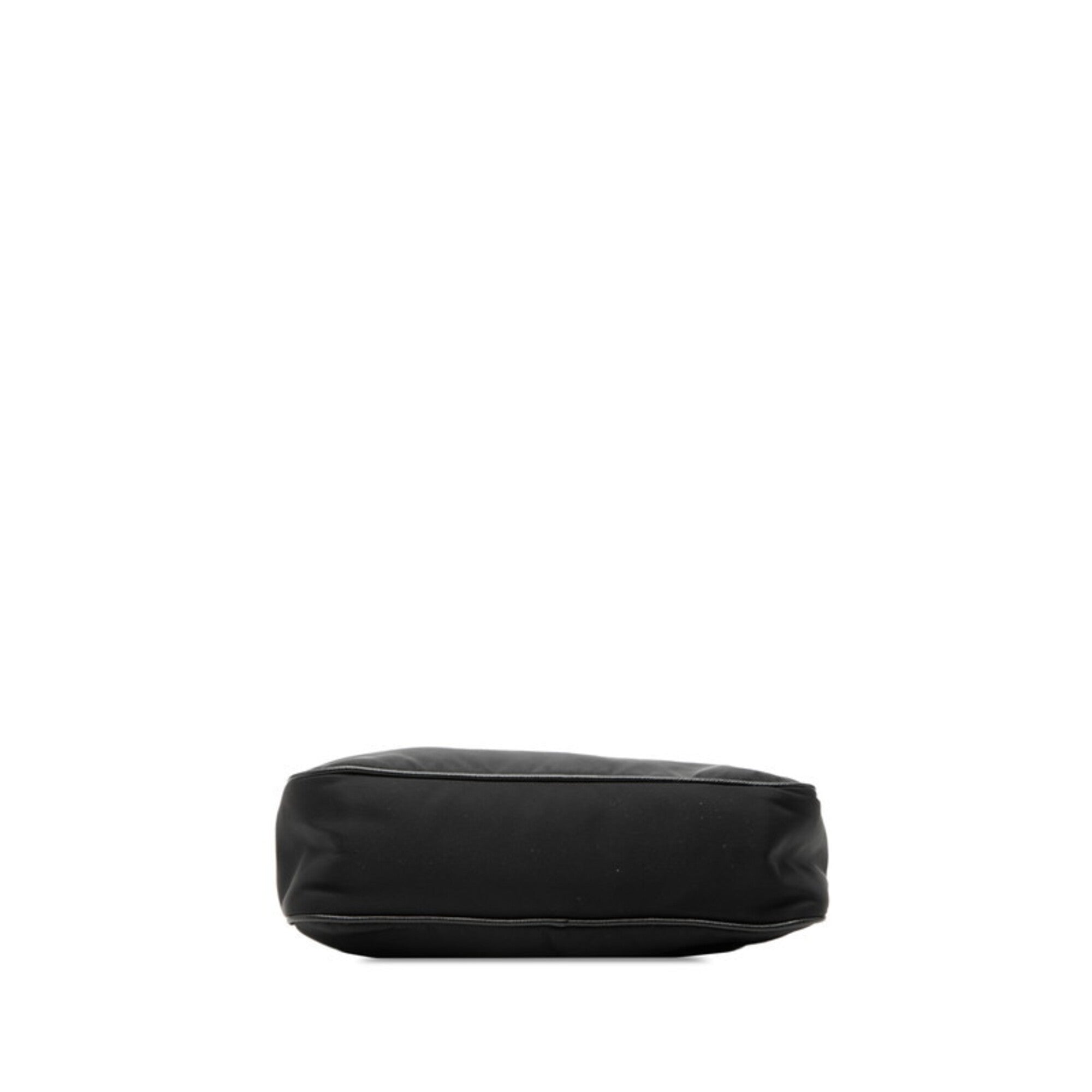 Prada Black Nylon Leather Handbag Pouch Shoulder Bag (Pre-Owned)