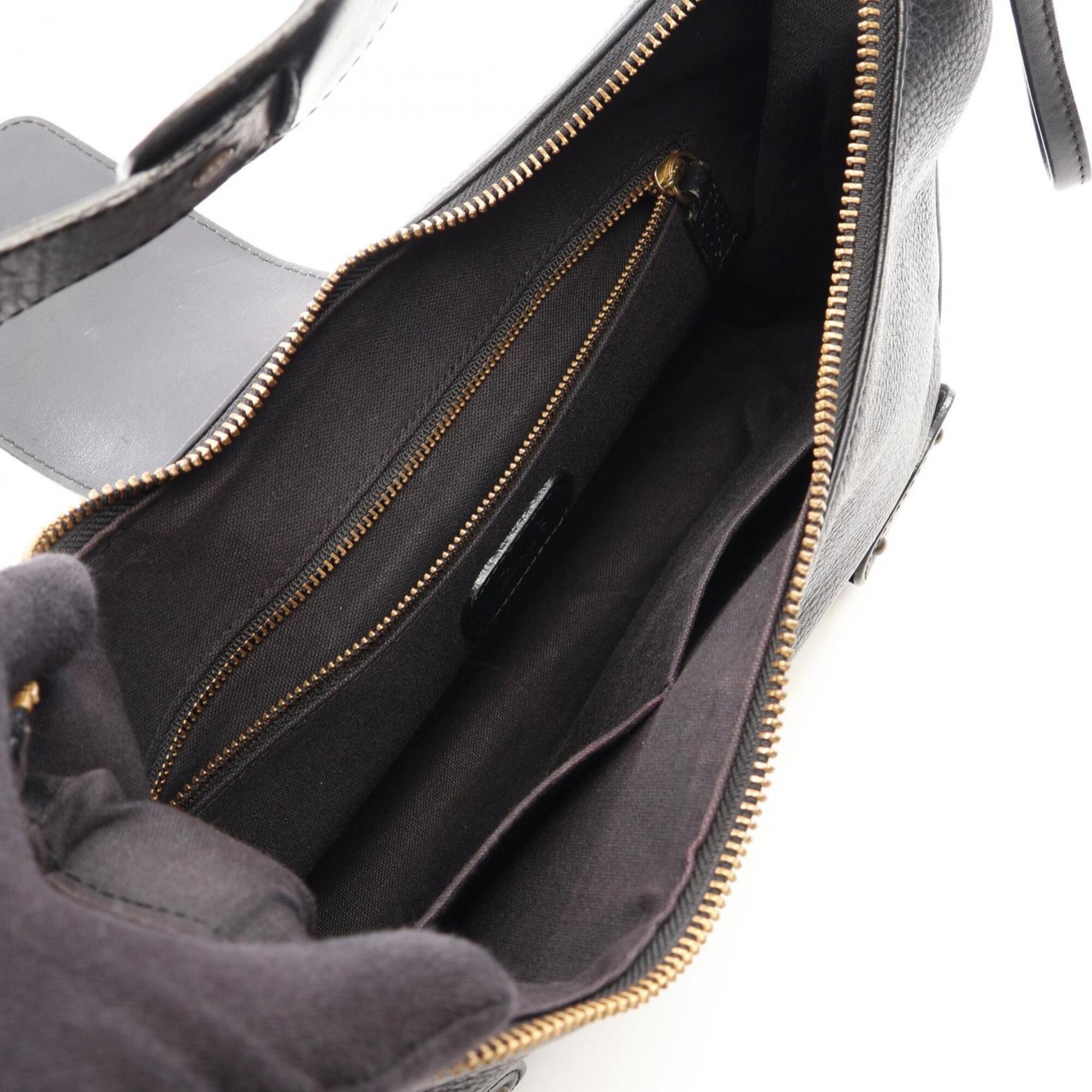 Chloé Black Leather Handbag Shoulder Bag (Pre-Owned)