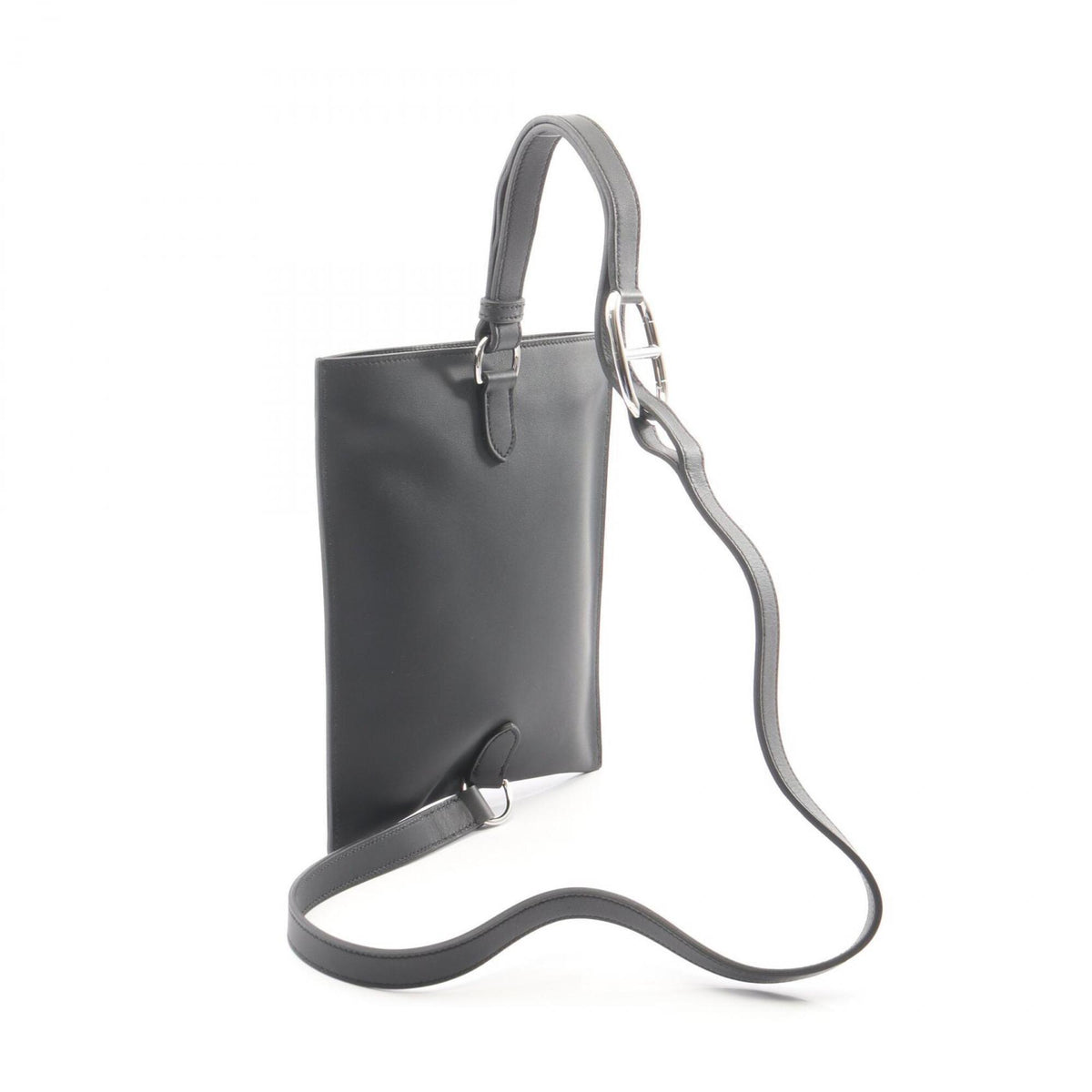 Hermes Black Swift Leather Fanny Pack Handbag (Pre-Owned)