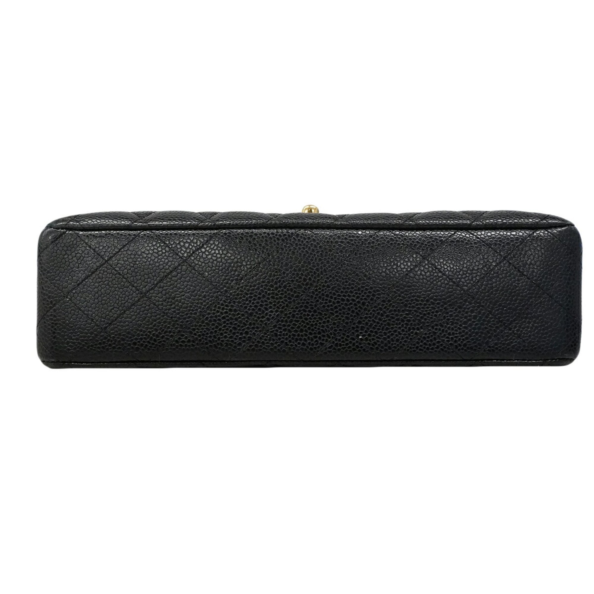 Chanel Black Grained Calfskin Shoulder Bag (Pre-Owned)