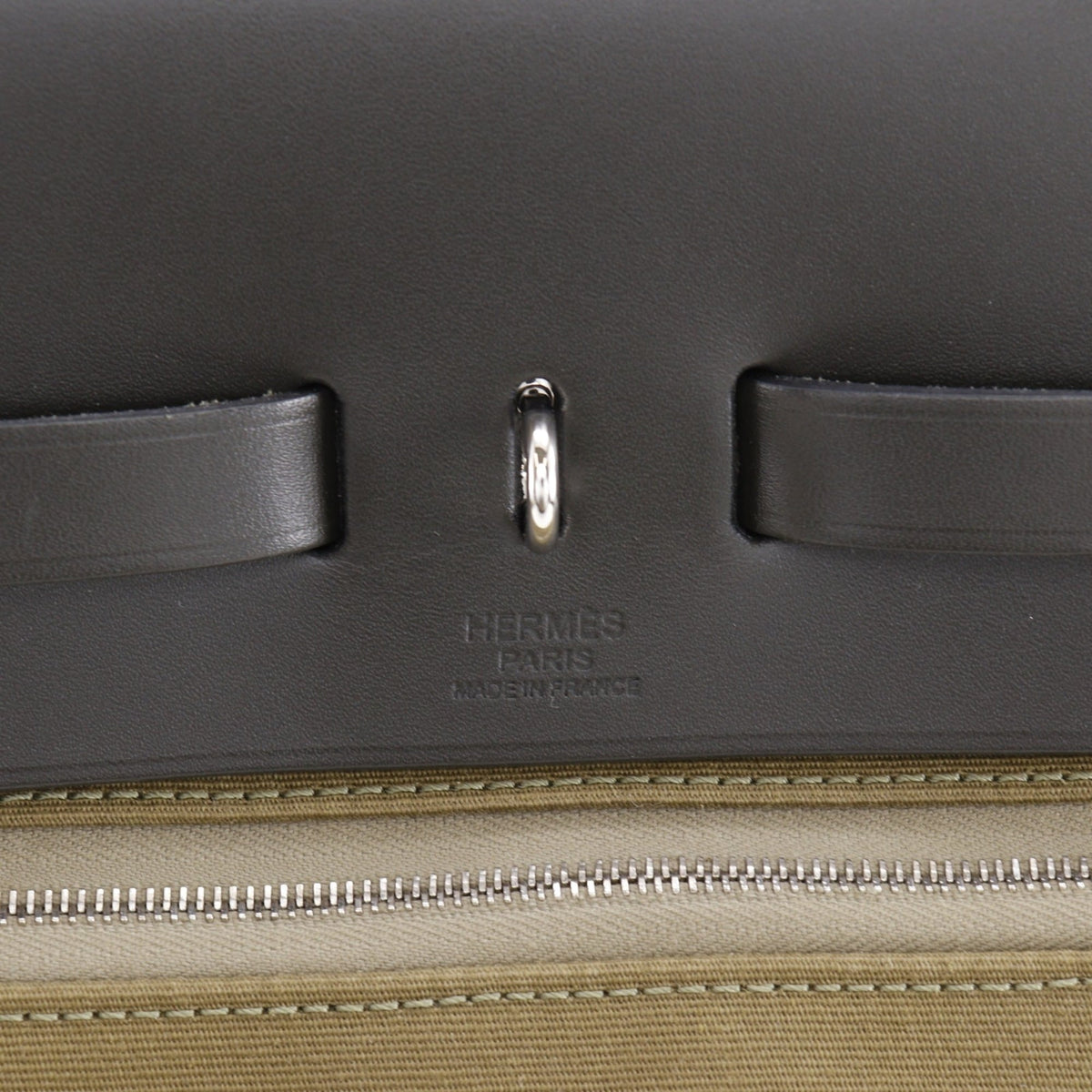 Hermes Her Bag Black Leather Handbag Pouch (Pre-Owned)