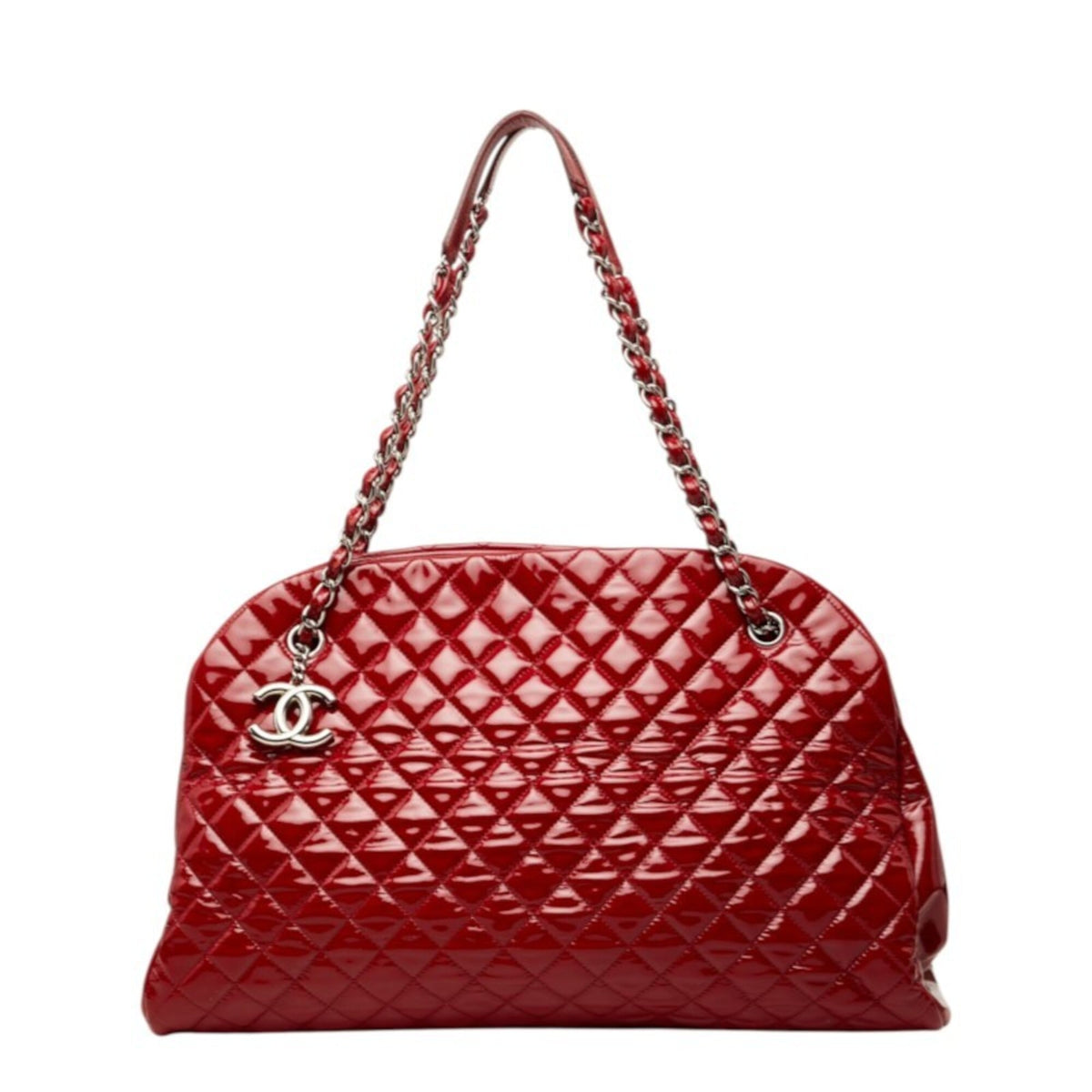 Chanel Red Color Leather Shoulder Bag Tote Bag (Pre-Owned)