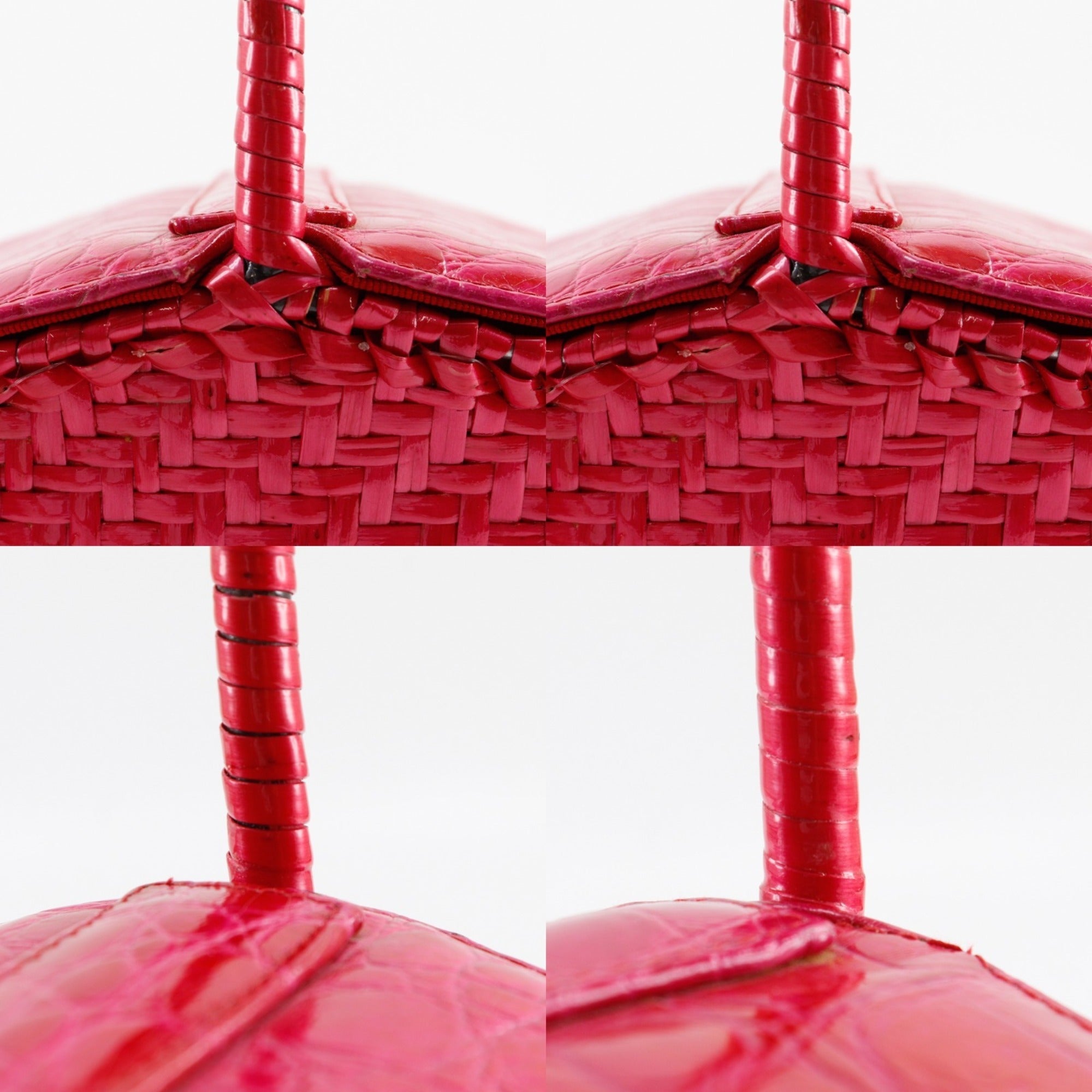 Fendi Pink Straw Basket Handbag (Pre-Owned)