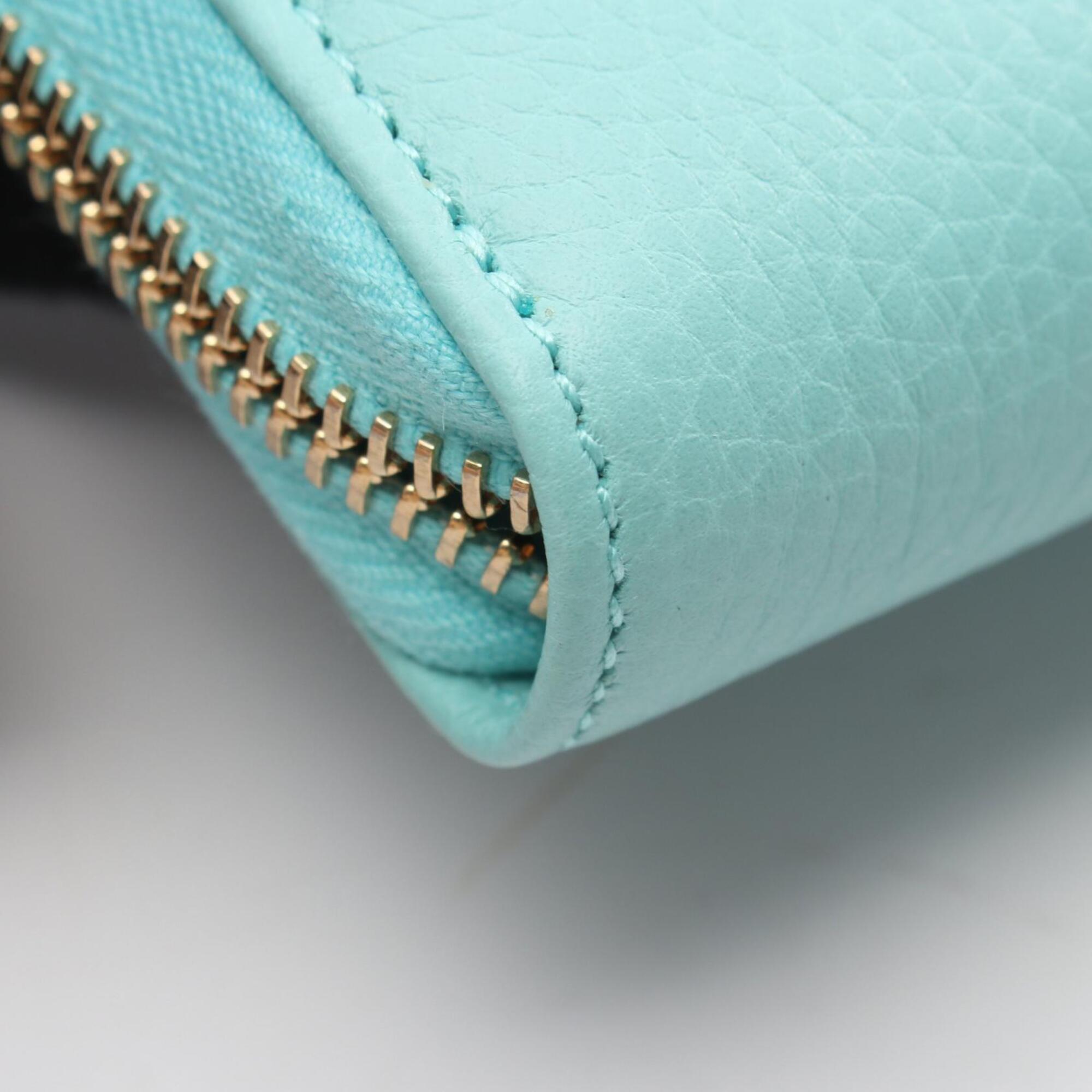 Gucci Blue Leather Long Wallet (Bi-Fold) (Pre-Owned)