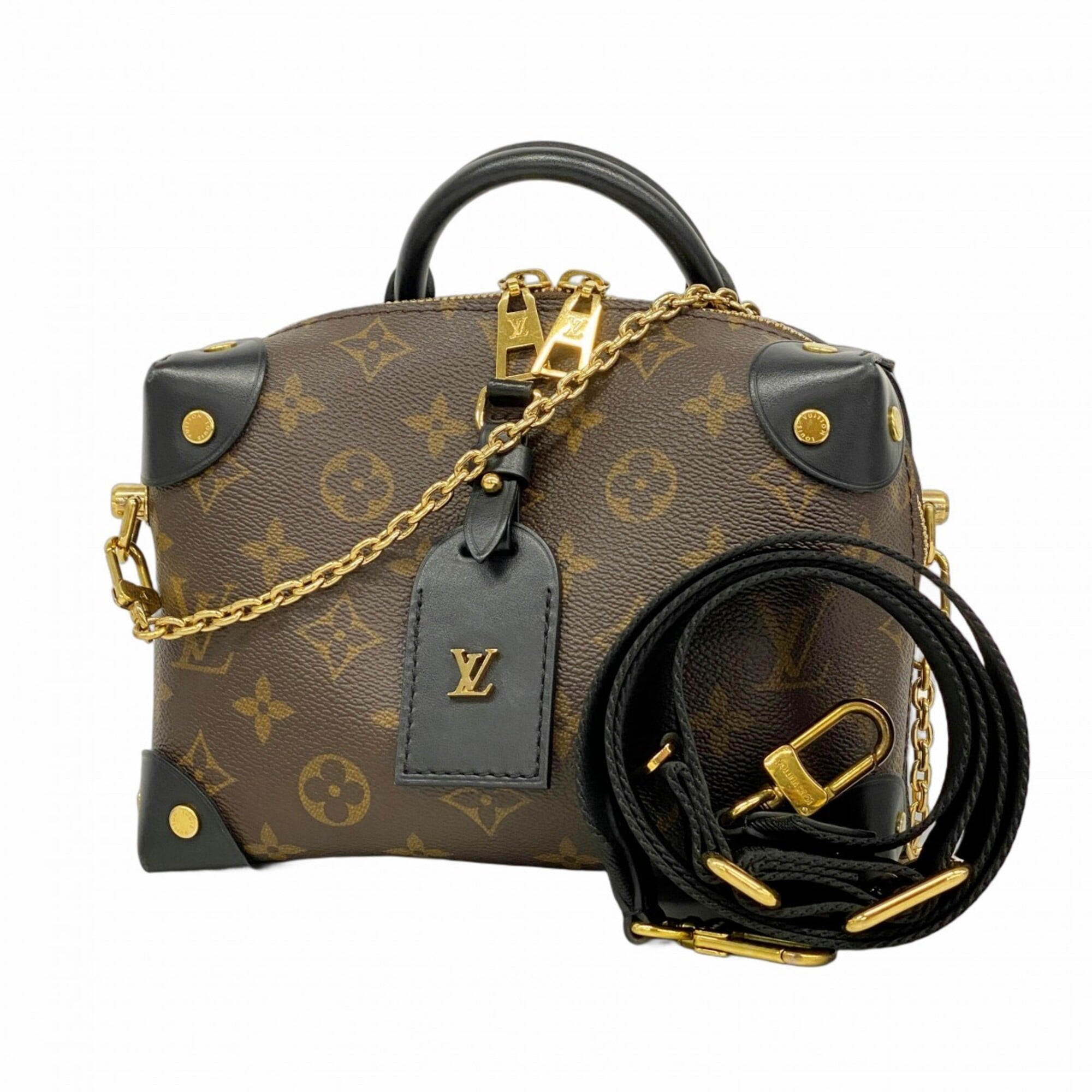 Louis Vuitton Black Brown Handbag (Pre-Owned)
