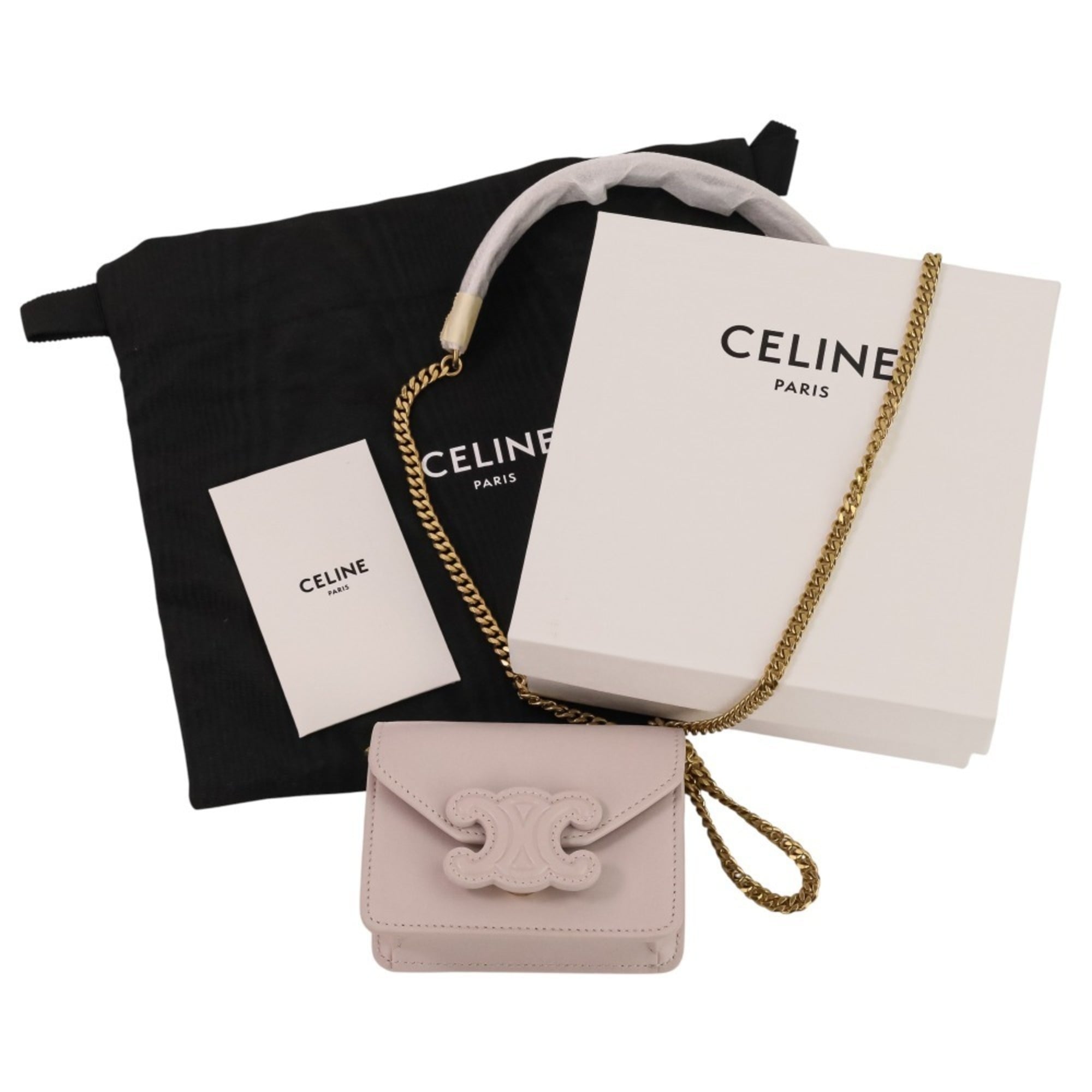 Celine Light Pink Leather Shoulder Bag (Pre-Owned)
