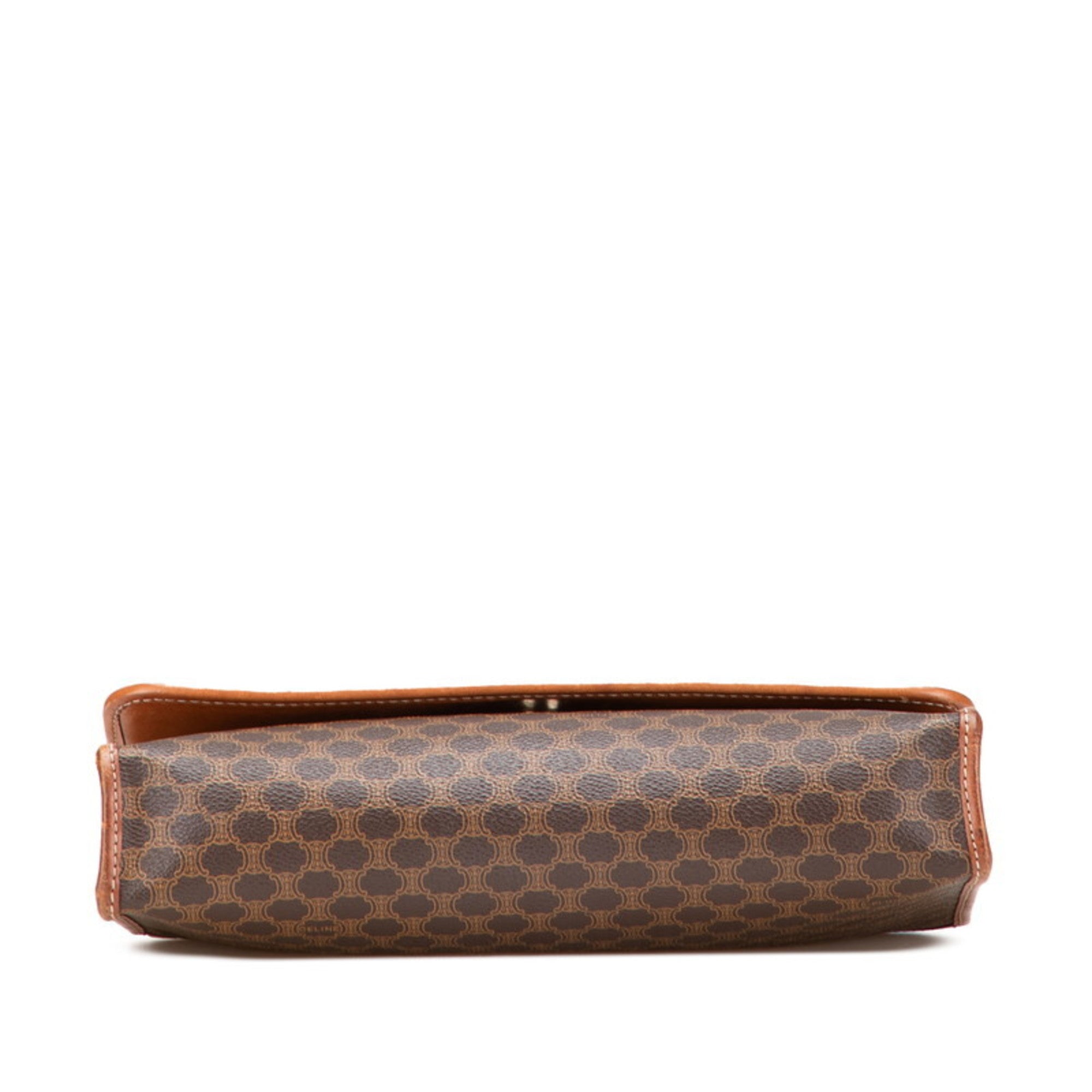 Celine Brown Pvc Leather Shoulder Bag (Pre-Owned)