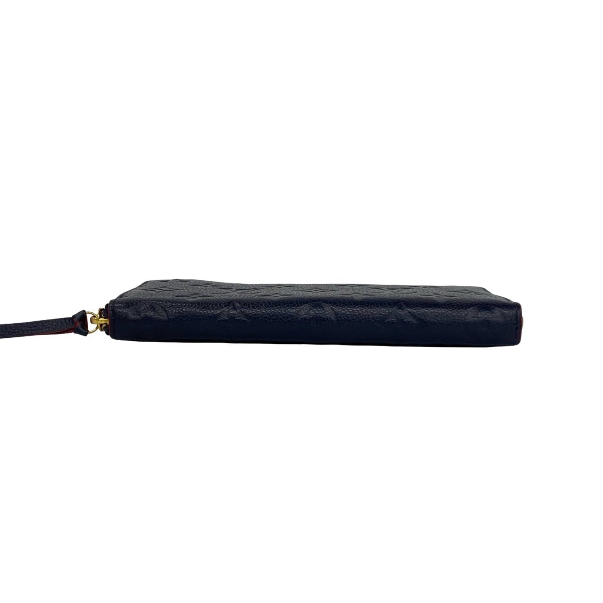 Louis Vuitton Black Leather Long Wallet (Bi-Fold) (Pre-Owned)