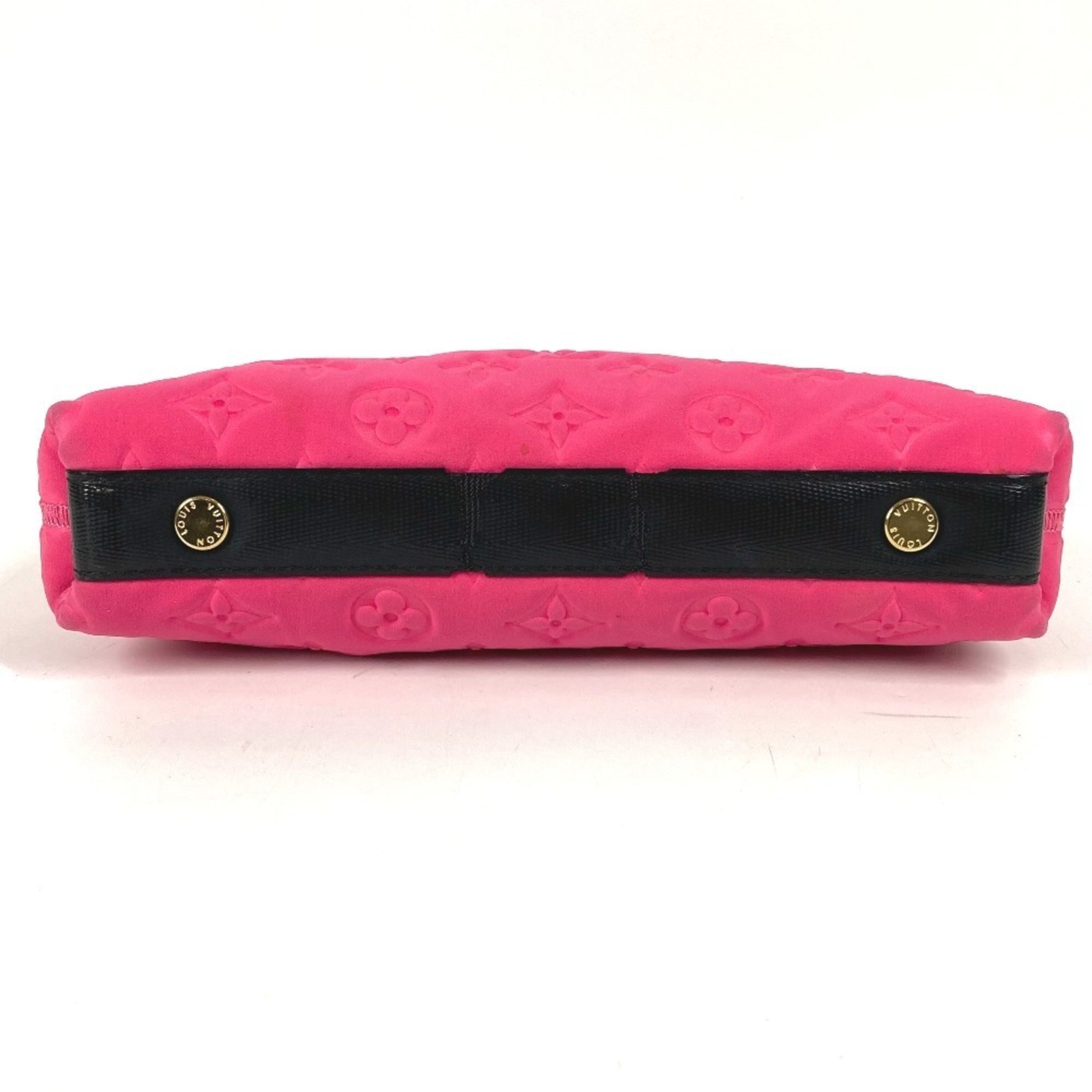 Louis Vuitton Black Galle Monogram Pink Monogram Clutch Bag Pouch (Pre-Owned)