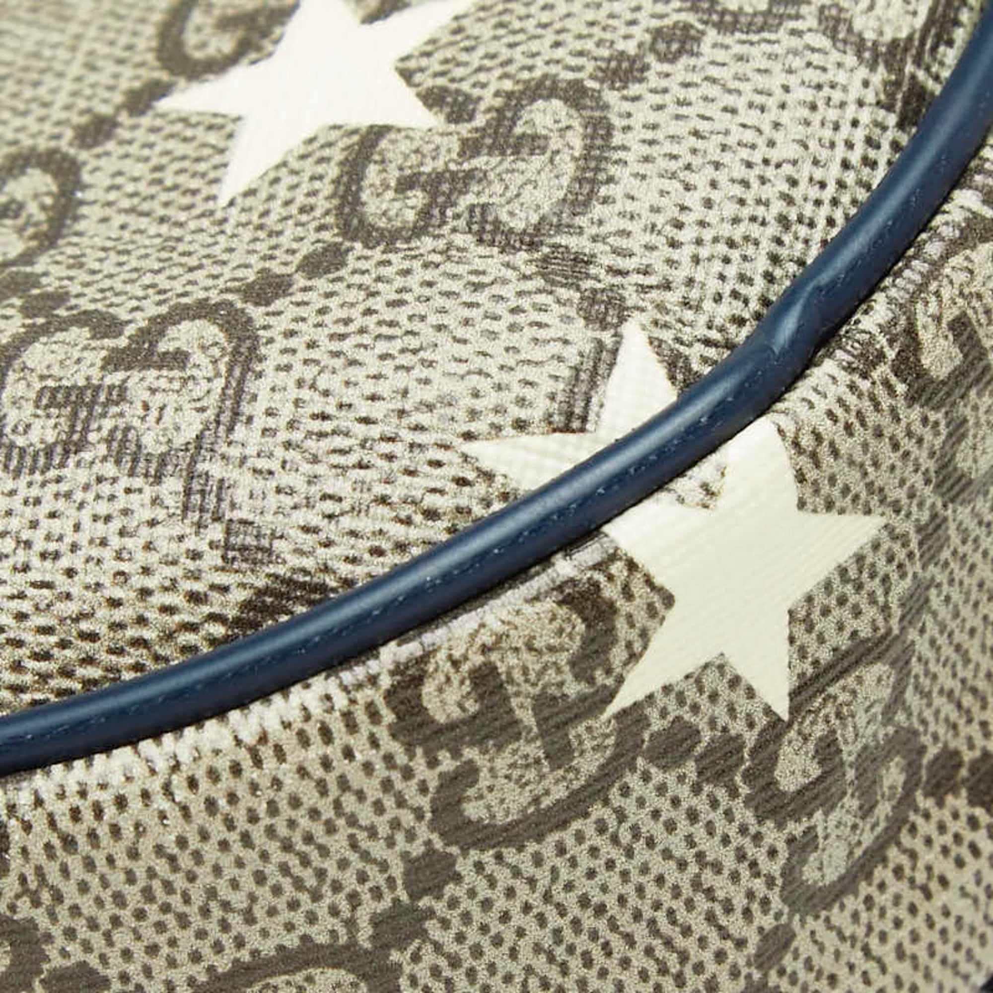 Gucci Beige Navy Pvc Leather Fanny Pack Pouch (Pre-Owned)