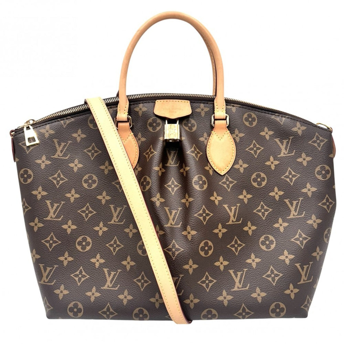 Louis Vuitton Brown Monogram Canvas Handbag Shoulder Bag (Pre-Owned)