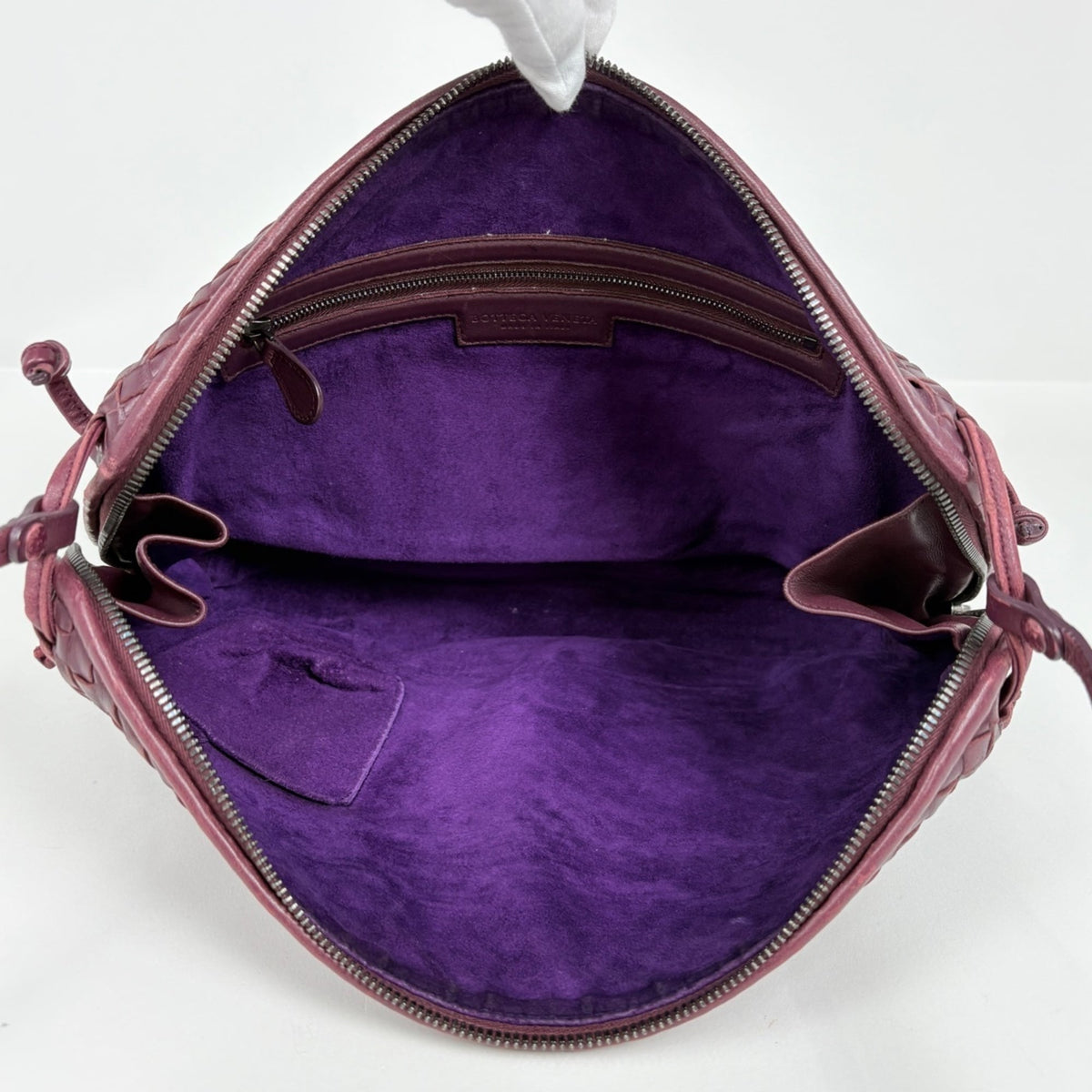 Bottega Veneta Bordeaux Leather Shoulder Bag (Pre-Owned)