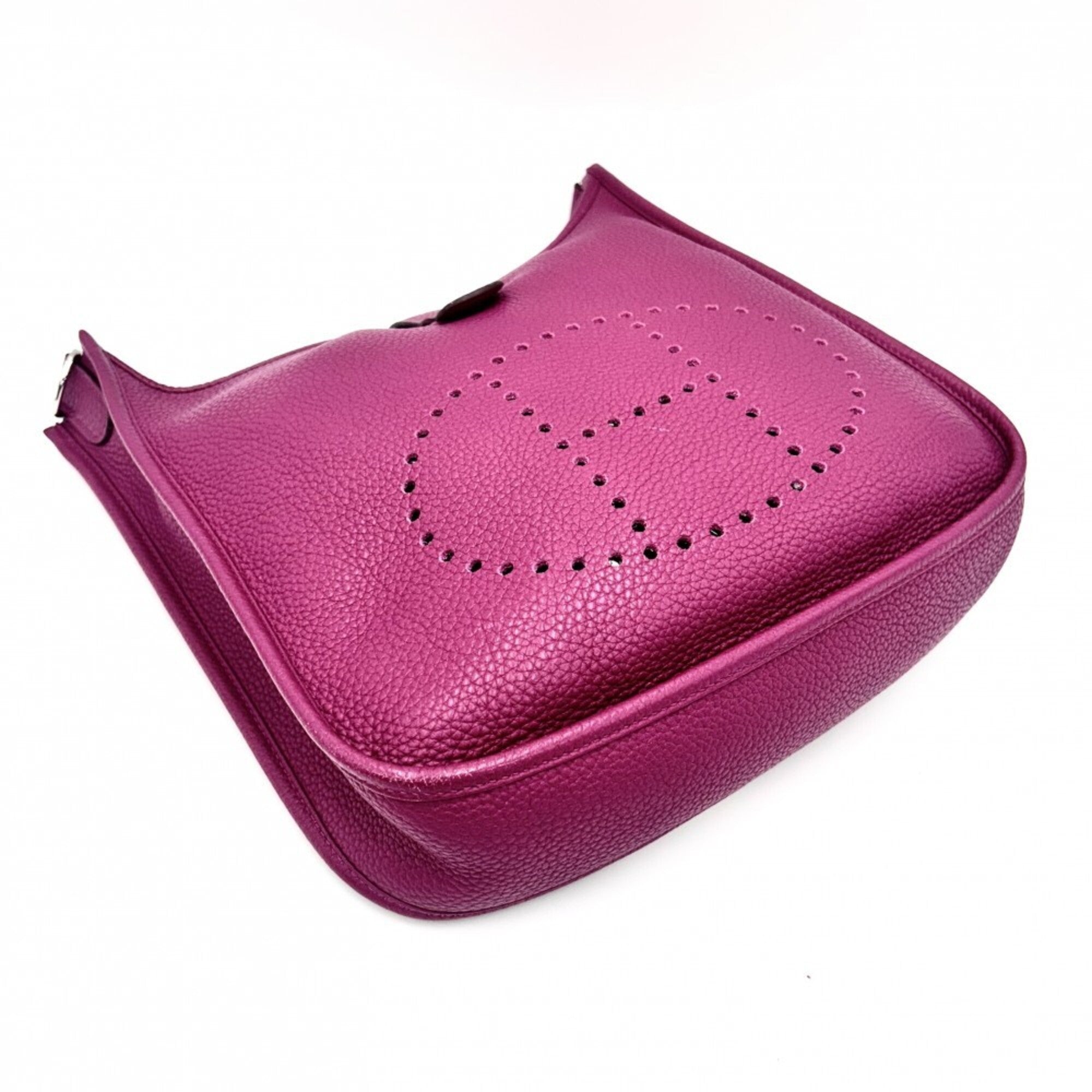 Hermes Pink Purple Leather Shoulder Bag (Pre-Owned)