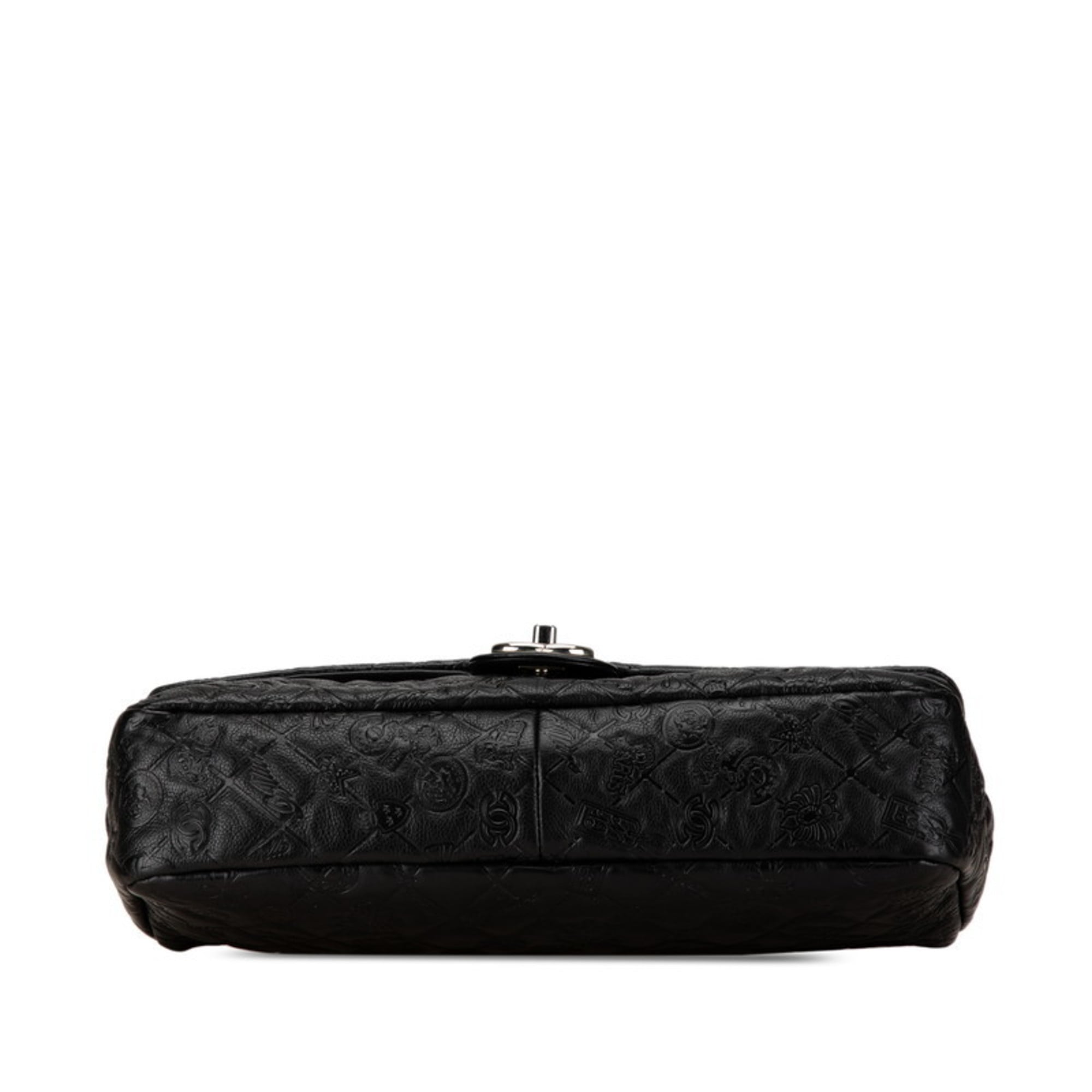 Chanel Black Leather Handbag Shoulder Bag (Pre-Owned)