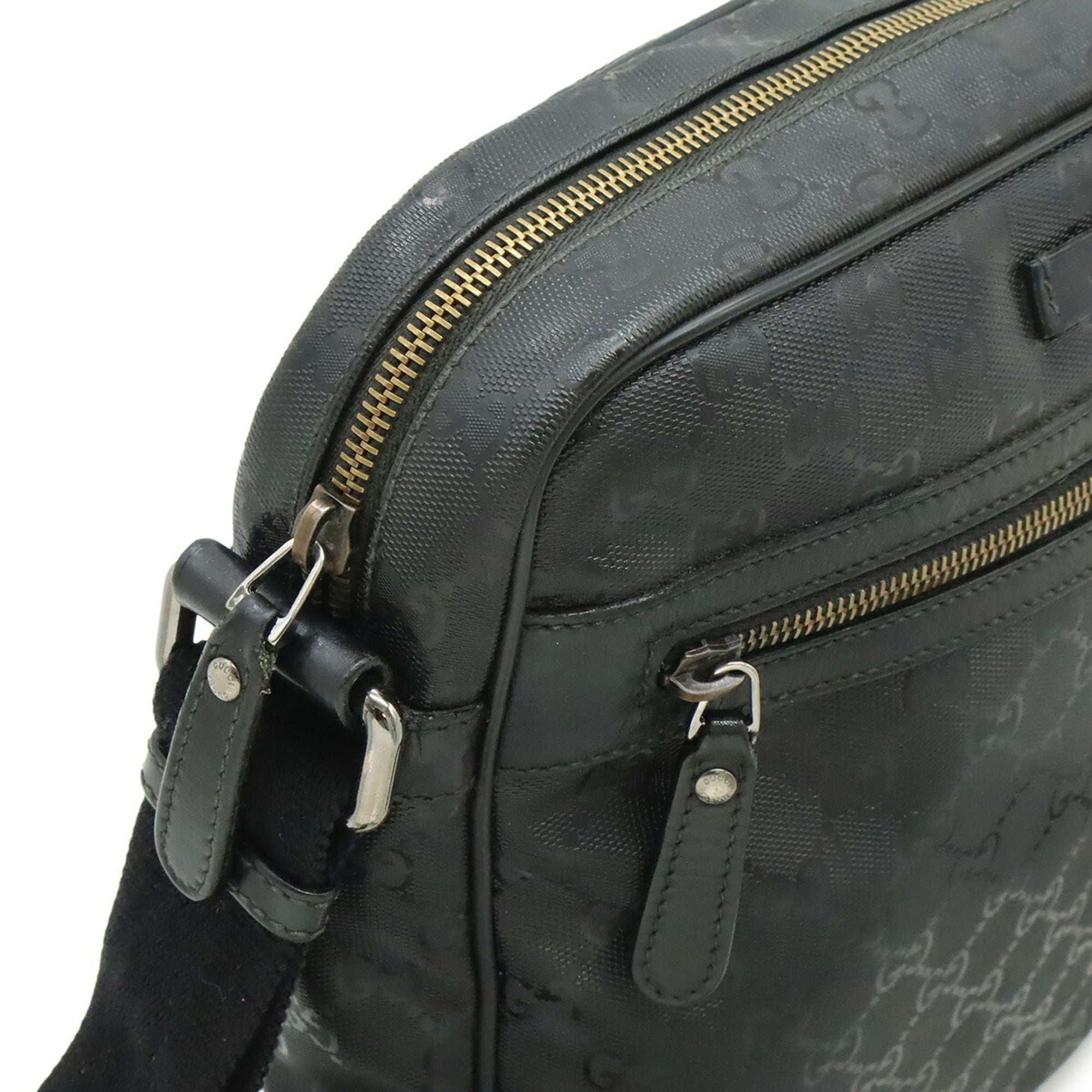 Gucci Black Gg Imprimé Pochette Shoulder Bag (Pre-Owned)