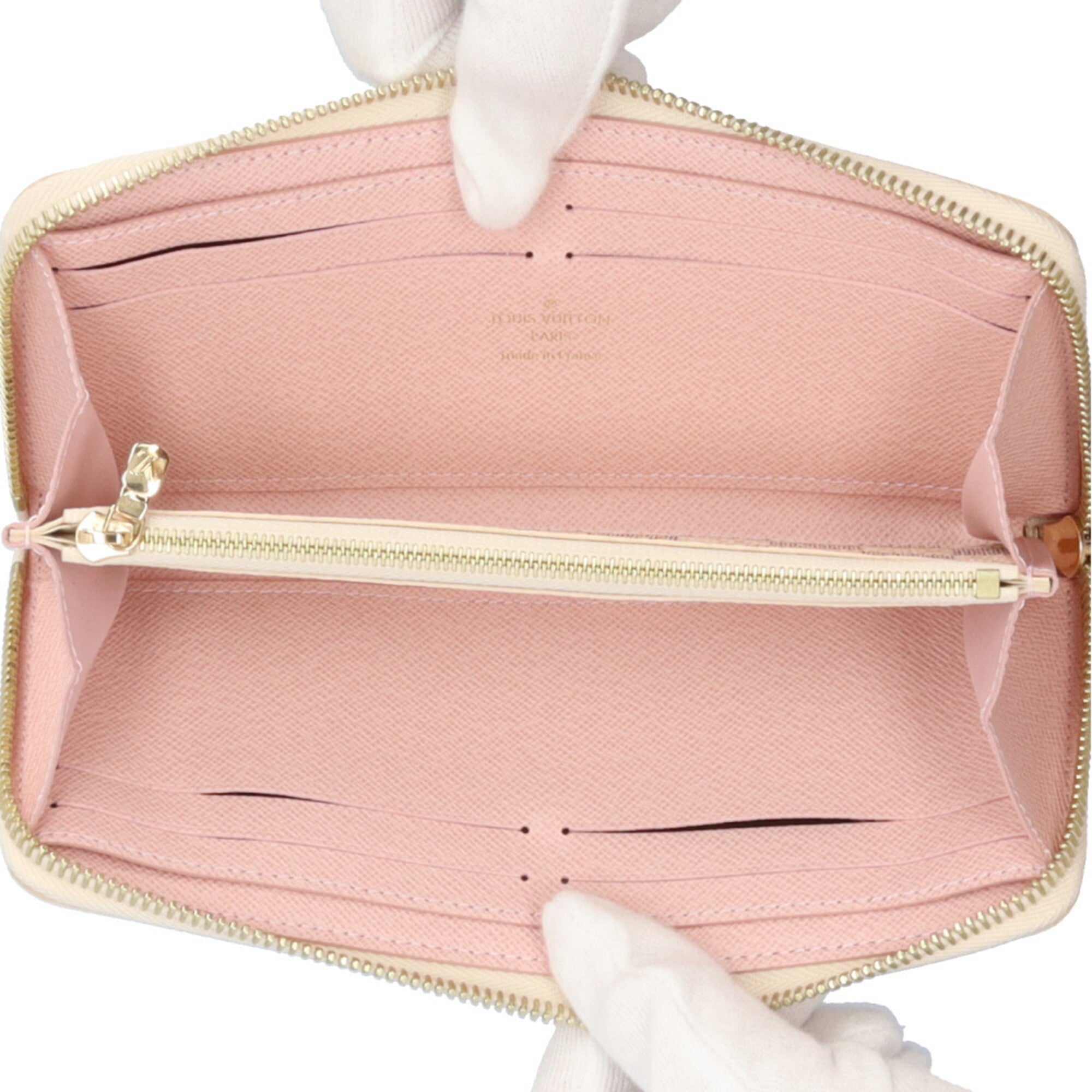Louis Vuitton Damier Azur Rose Ballerine White Damier Azur Long Wallet (Bi-Fold) (Pre-Owned)