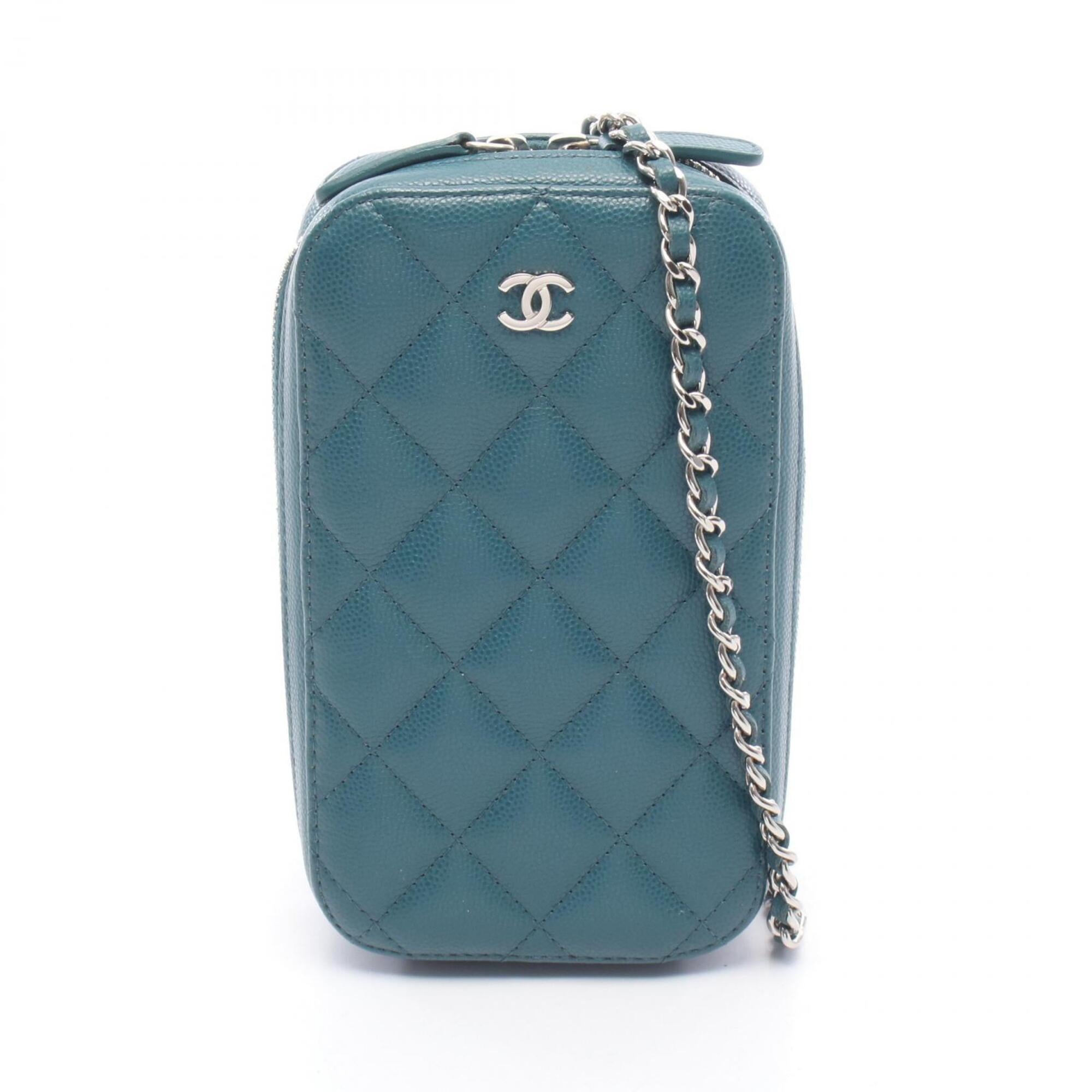 Chanel Matelasse Green Grained Calfskin Handbag Shoulder Bag (Pre-Owned)