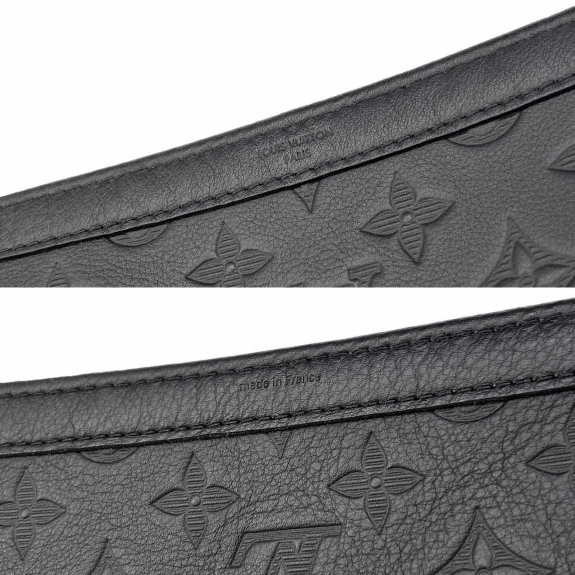 Louis Vuitton Black Monogram Shadow Leather Shoulder Bag (Pre-Owned)