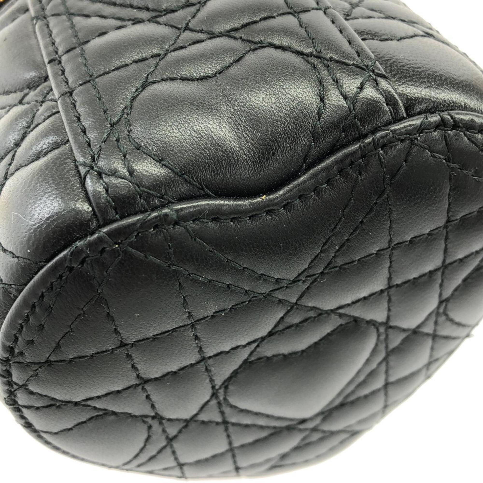 Christian Dior Black Leather Shoulder Bag (Pre-Owned)