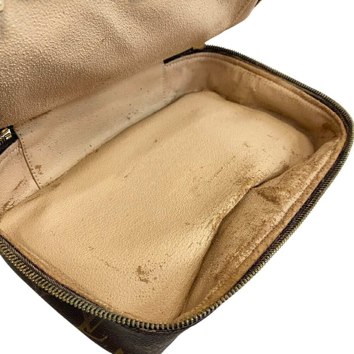 Louis Vuitton Brown Monogram Monogram Leather Pouch Wash Bag (Pre-Owned)