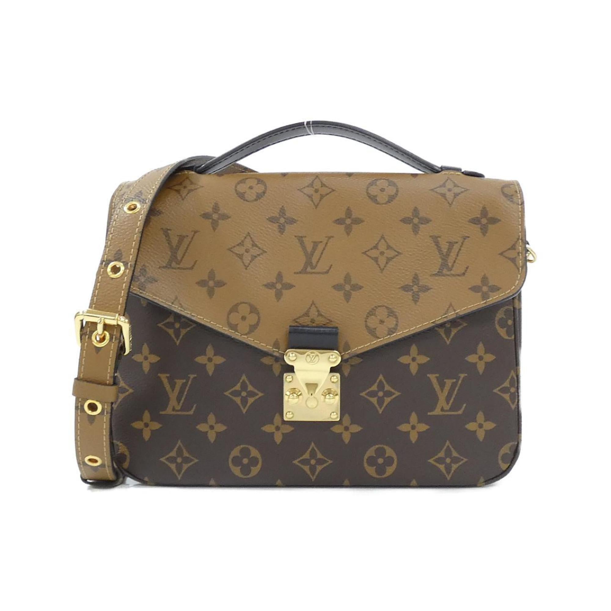 Louis Vuitton Marron Coated Canvas Handbag Pochette (Pre-Owned)