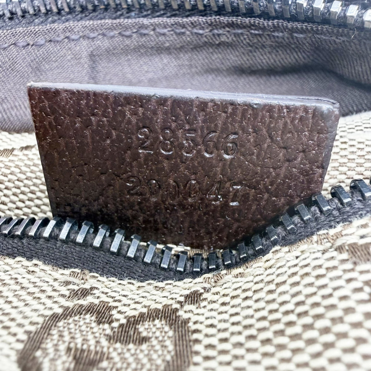 Gucci Beige Dark Brown Canvas Leather Fanny Pack (Pre-Owned)