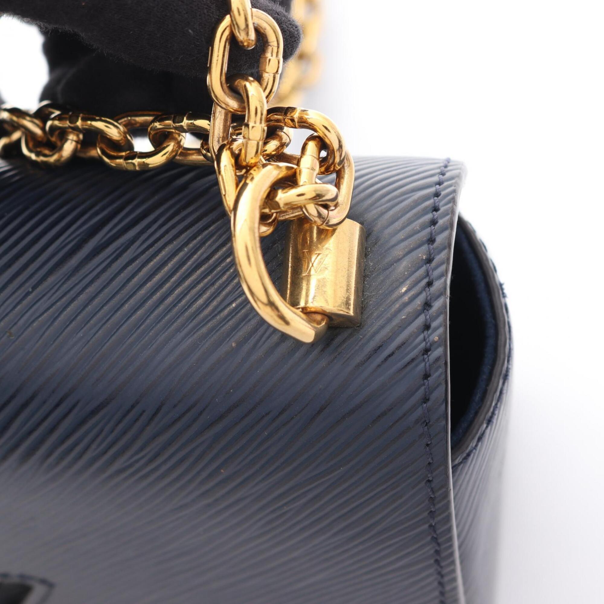 Louis Vuitton Navy Leather Handbag Shoulder Bag (Pre-Owned)