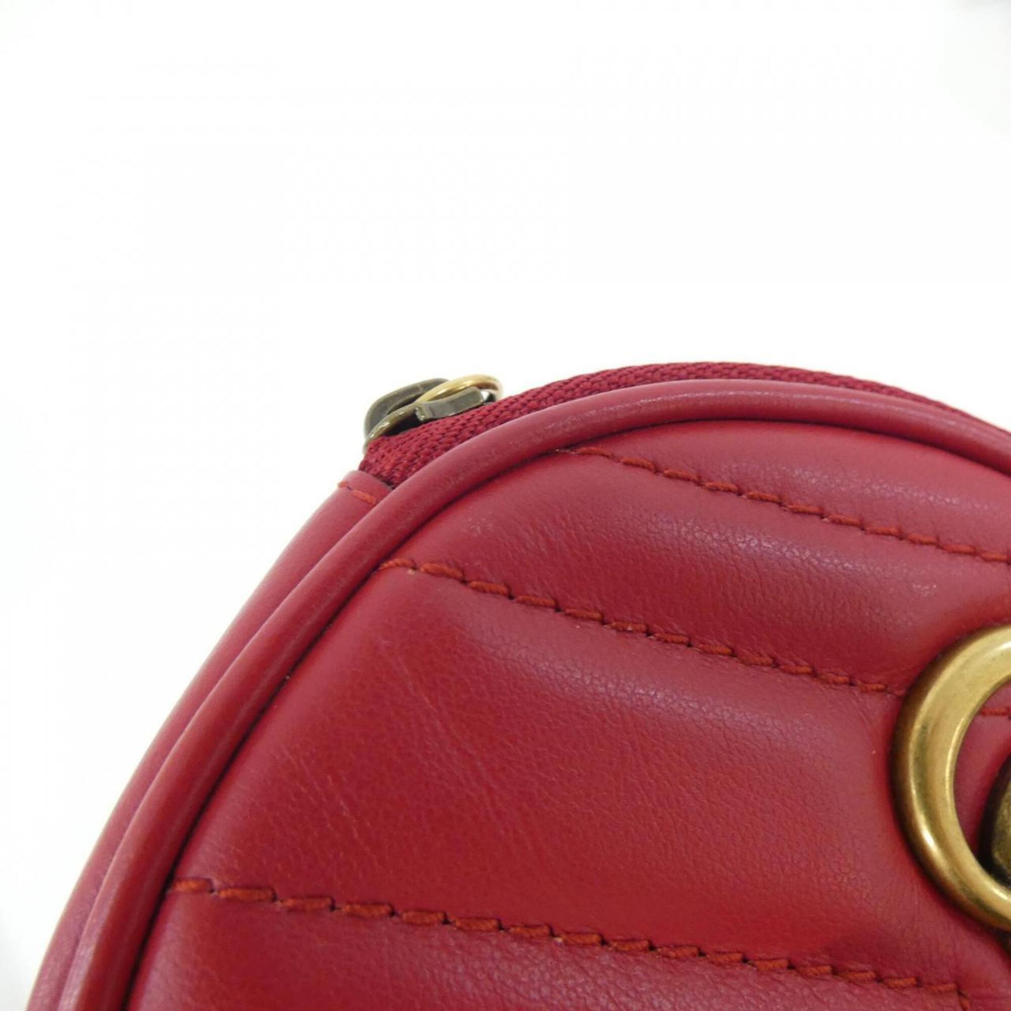 Gucci Red Color Leather Coin Purse/Coin Case (Pre-Owned)
