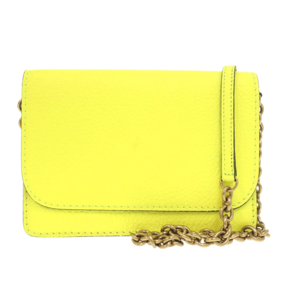 Burberry Yellow Leather Shoulder Bag (Pre-Owned)