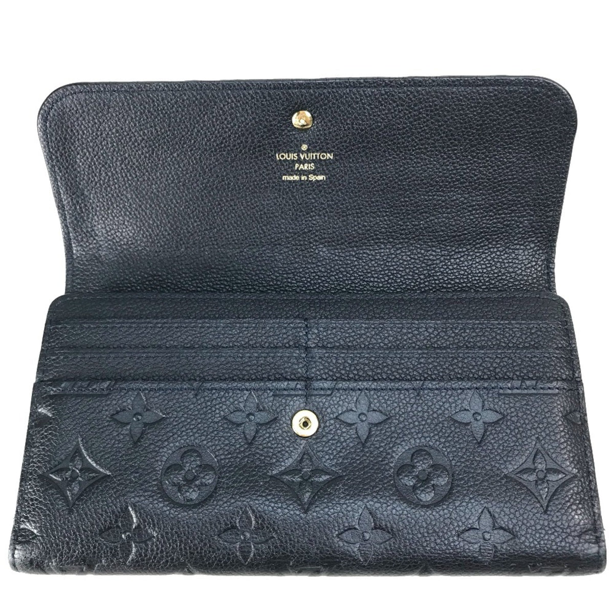 Louis Vuitton Infini Navy Monogram Empreinte Long Wallet (Bi-Fold) (Pre-Owned)